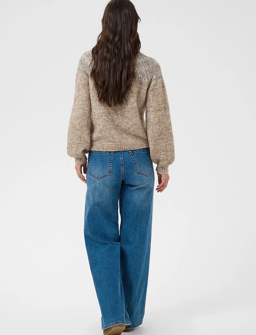 Kaffe - KAgerda Pullover Knit - kampsunid - brown melange/grey melange - 4