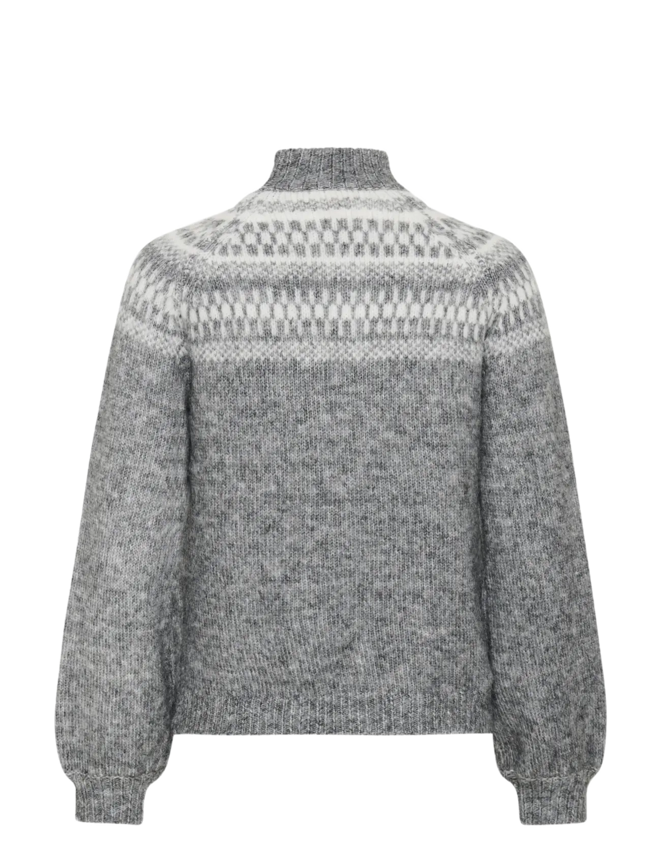 Kaffe - KAgerda Pullover Knit - stickade tröjor - dark grey melange/chalk - 1
