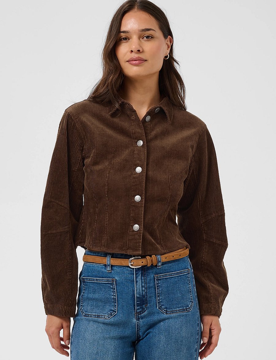 Kaffe - KAsella Corduroy Shirt - långärmade skjortor - carafe - 2