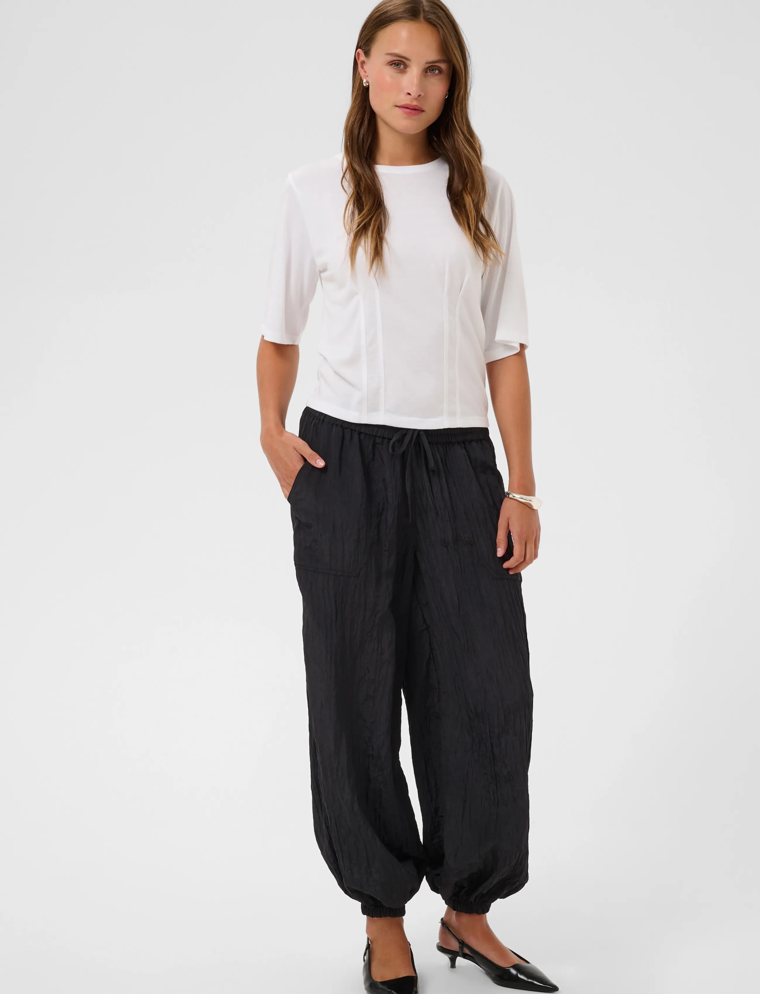 Kaffe - KAdebbie Pants - barrel trousers - black deep - 3