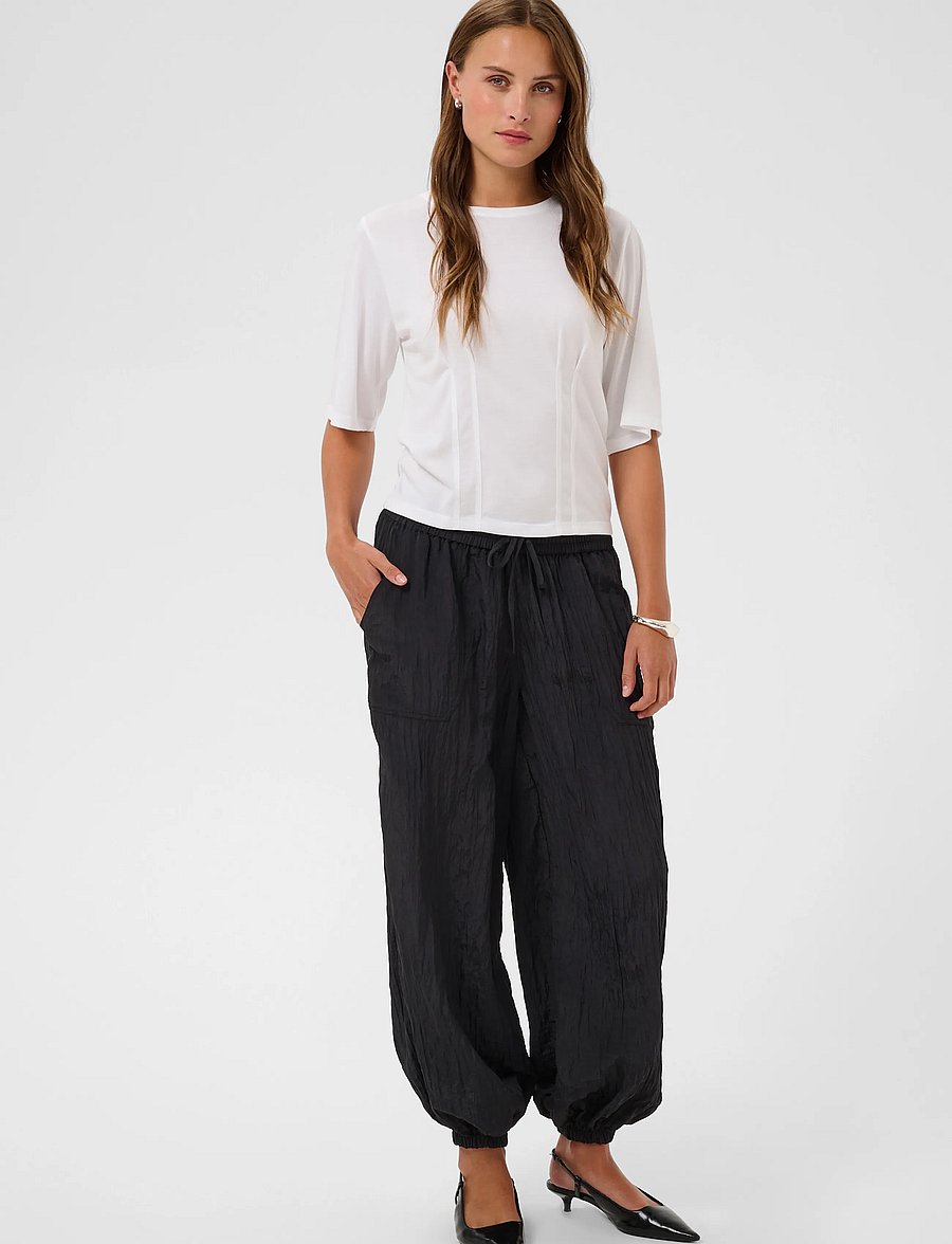 Kaffe - KAdebbie Pants - barrel trousers - black deep - 3