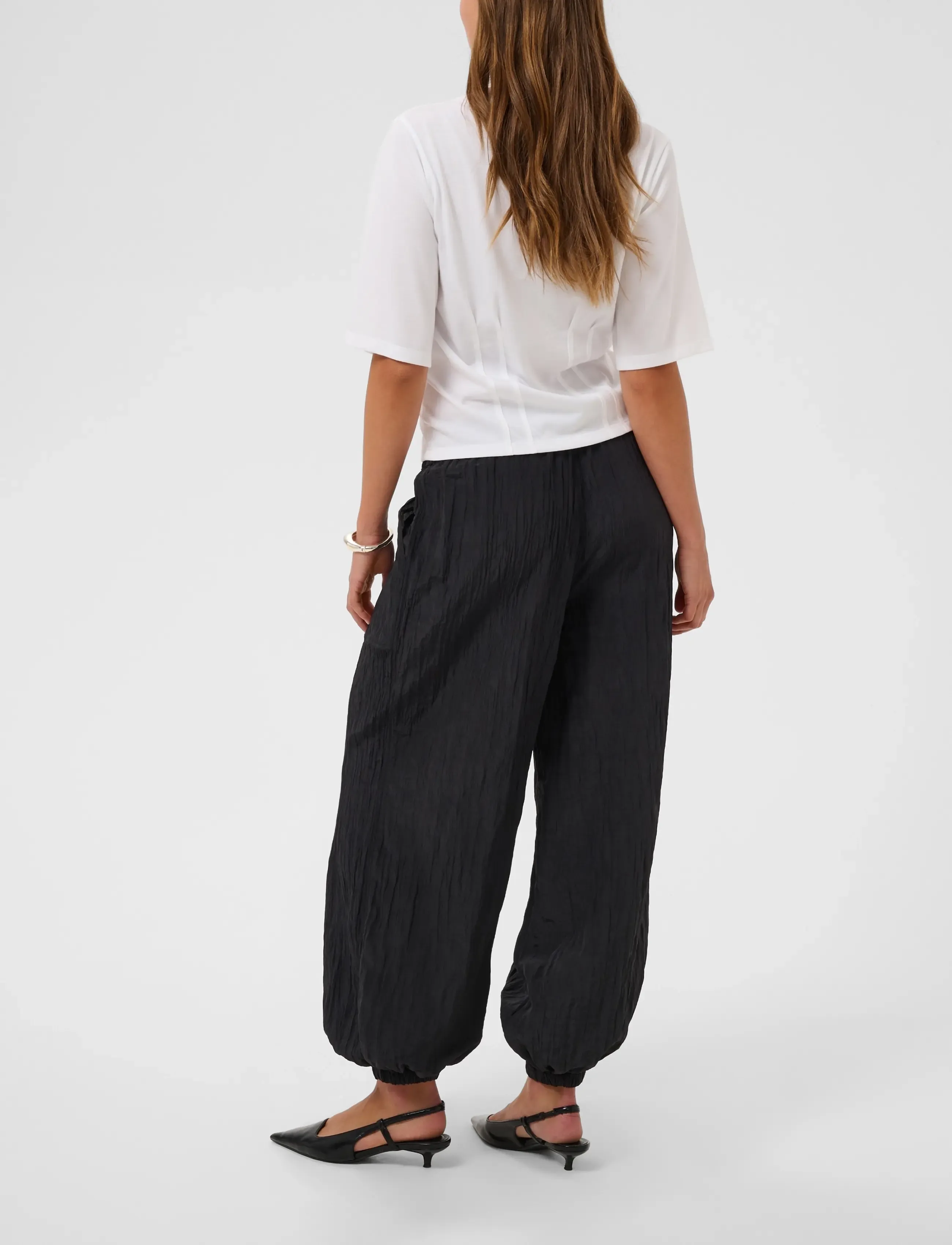 Kaffe - KAdebbie Pants - barrel trousers - black deep - 4