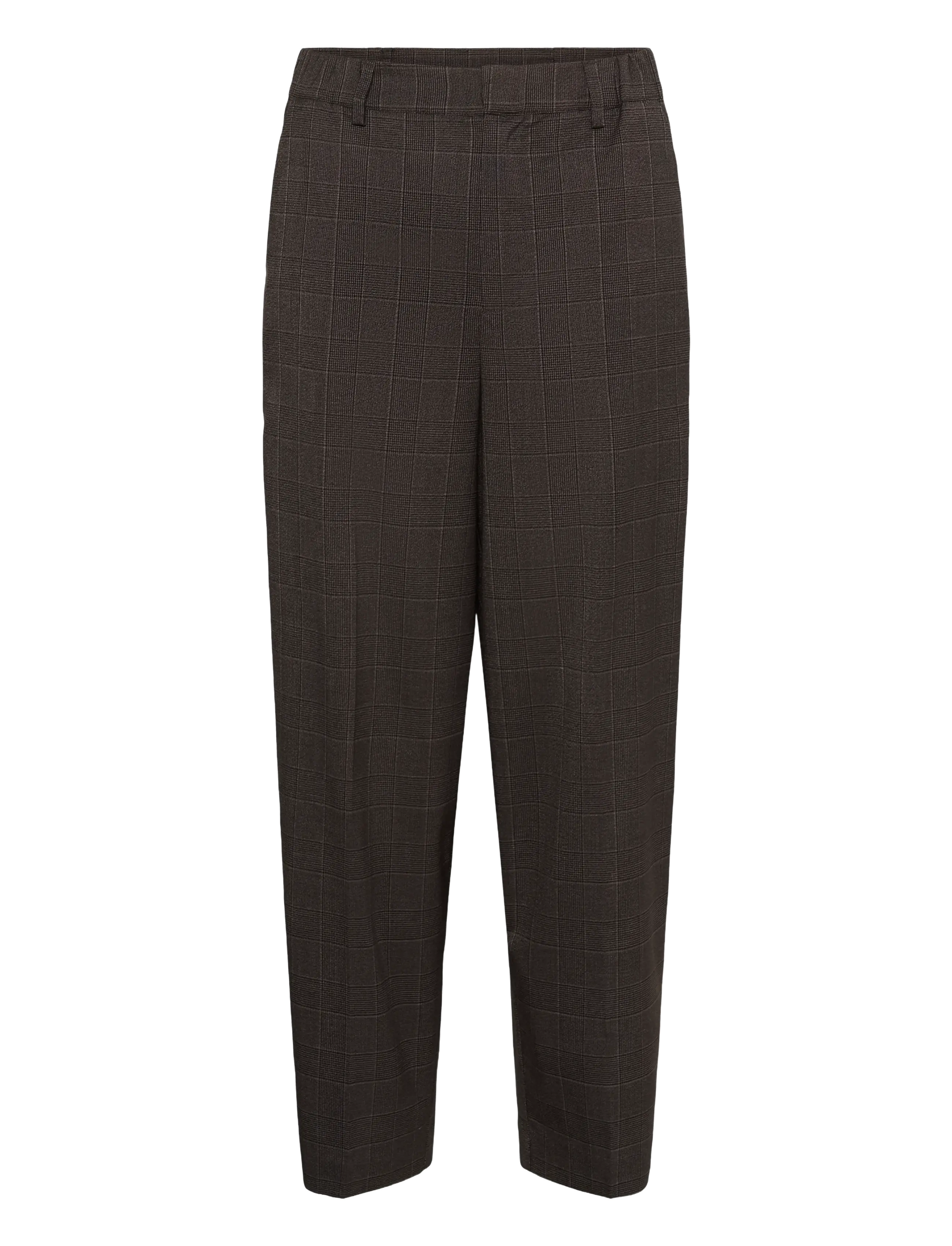 Kaffe KAlenora 7/8 Pants - Püksid - DARK GREY CHECK / grey