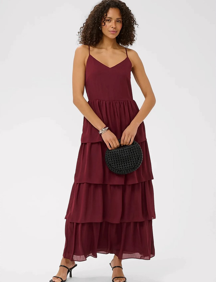 Kaffe - KAlorinda Dress - abendkleider - cabernet cc - 0