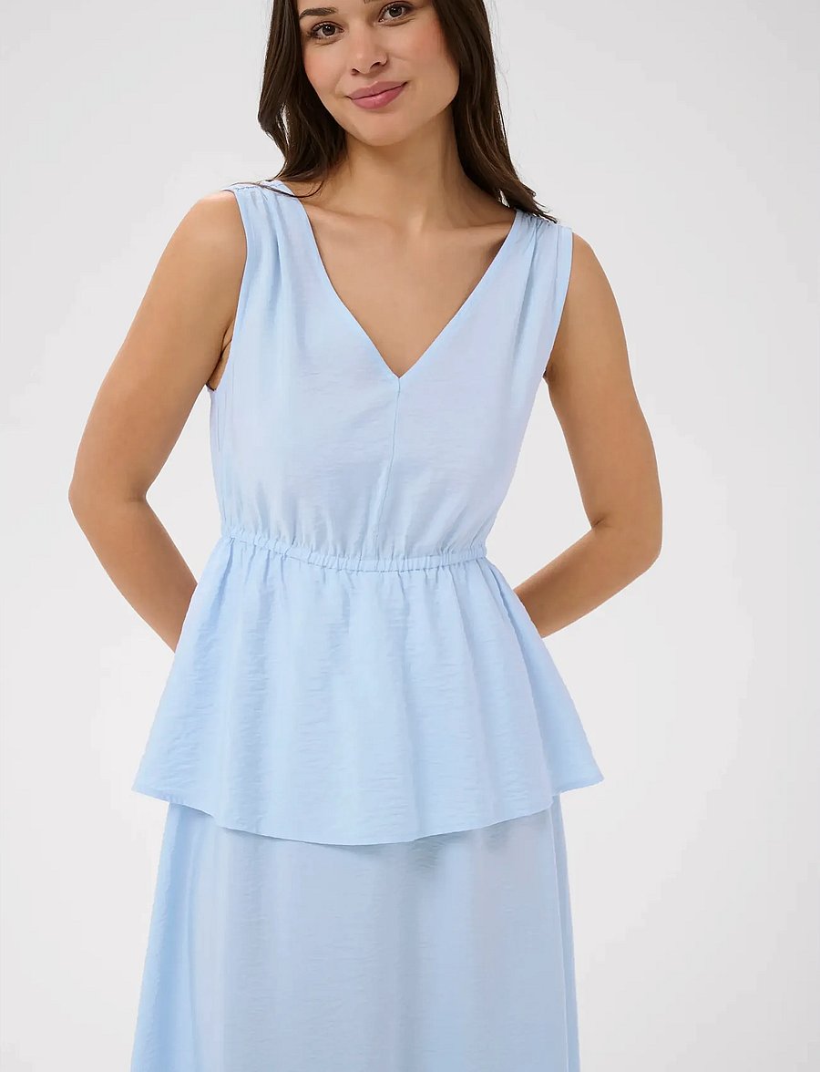 Kaffe - KArosie Maxi Dress - sommarklänningar - floaty blue - 4