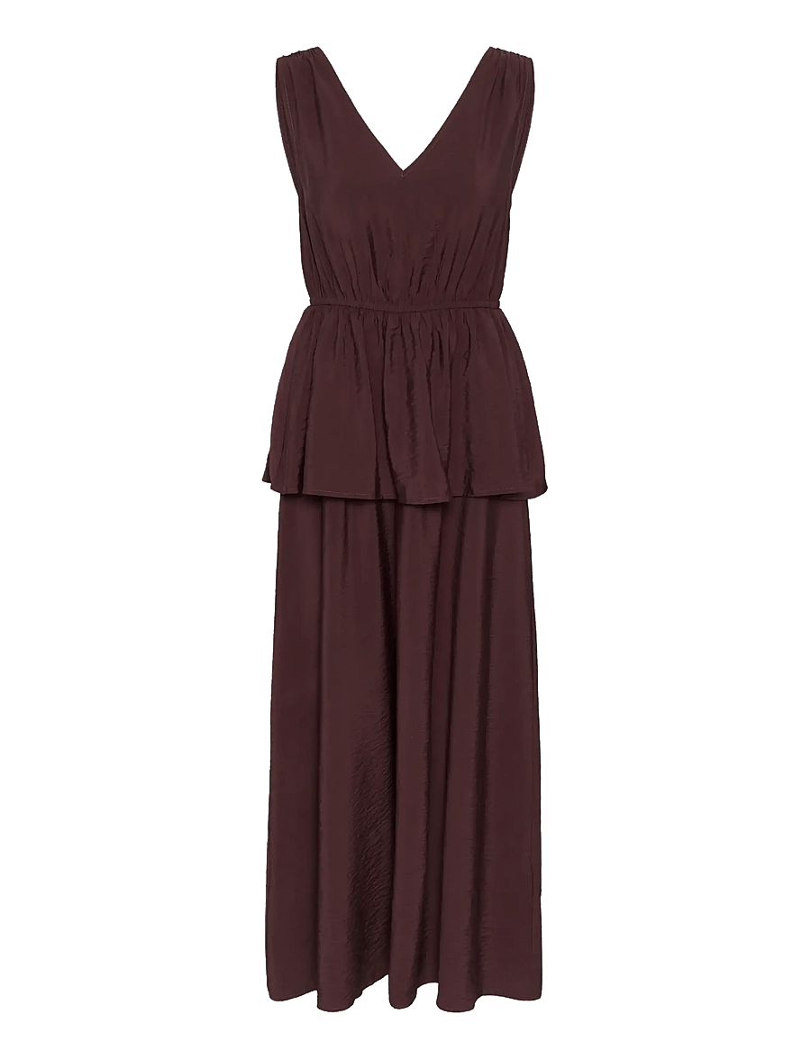 Kaffe - KArosie Maxi Dress - sommarklänningar - fudge - 0