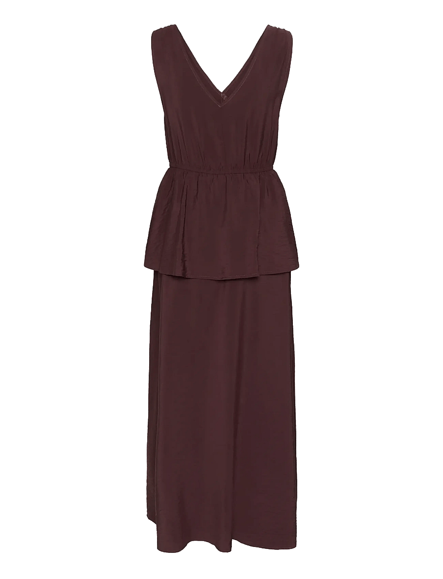 Kaffe - KArosie Maxi Dress - sommarklänningar - fudge - 1