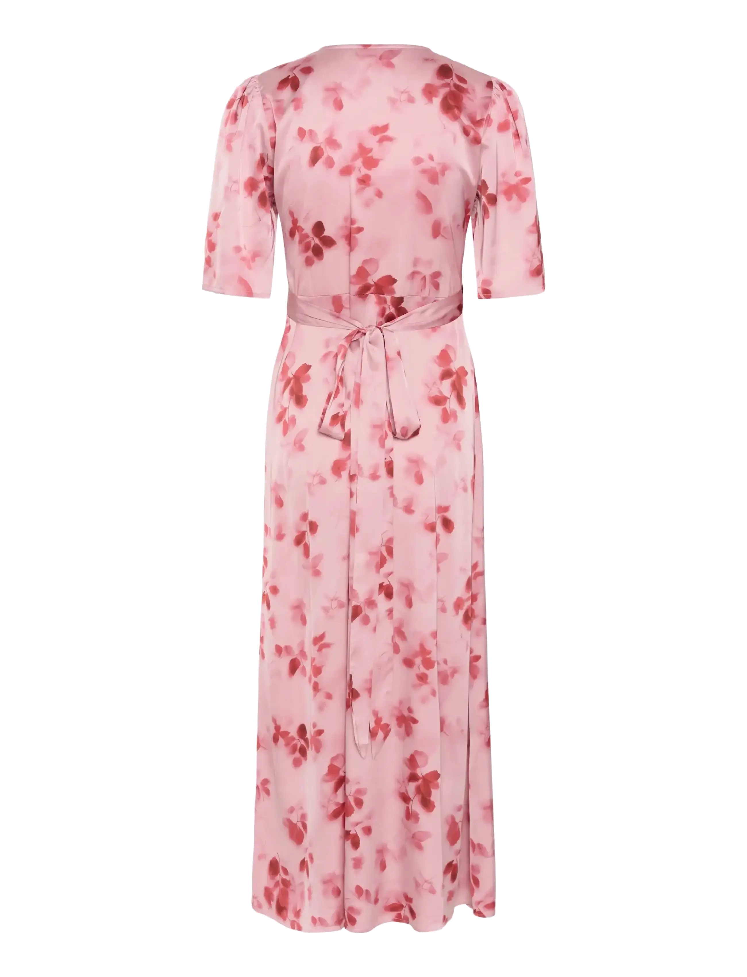 Kaffe - KAsadie Wrap Dress - sommarklänningar - dusty pink/red flowers - 2