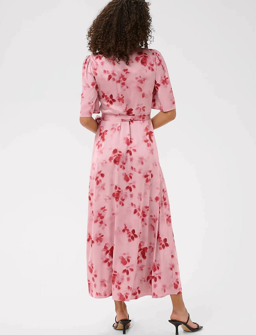 Kaffe - KAsadie Wrap Dress - sommerkleider - dusty pink/red flowers - 3