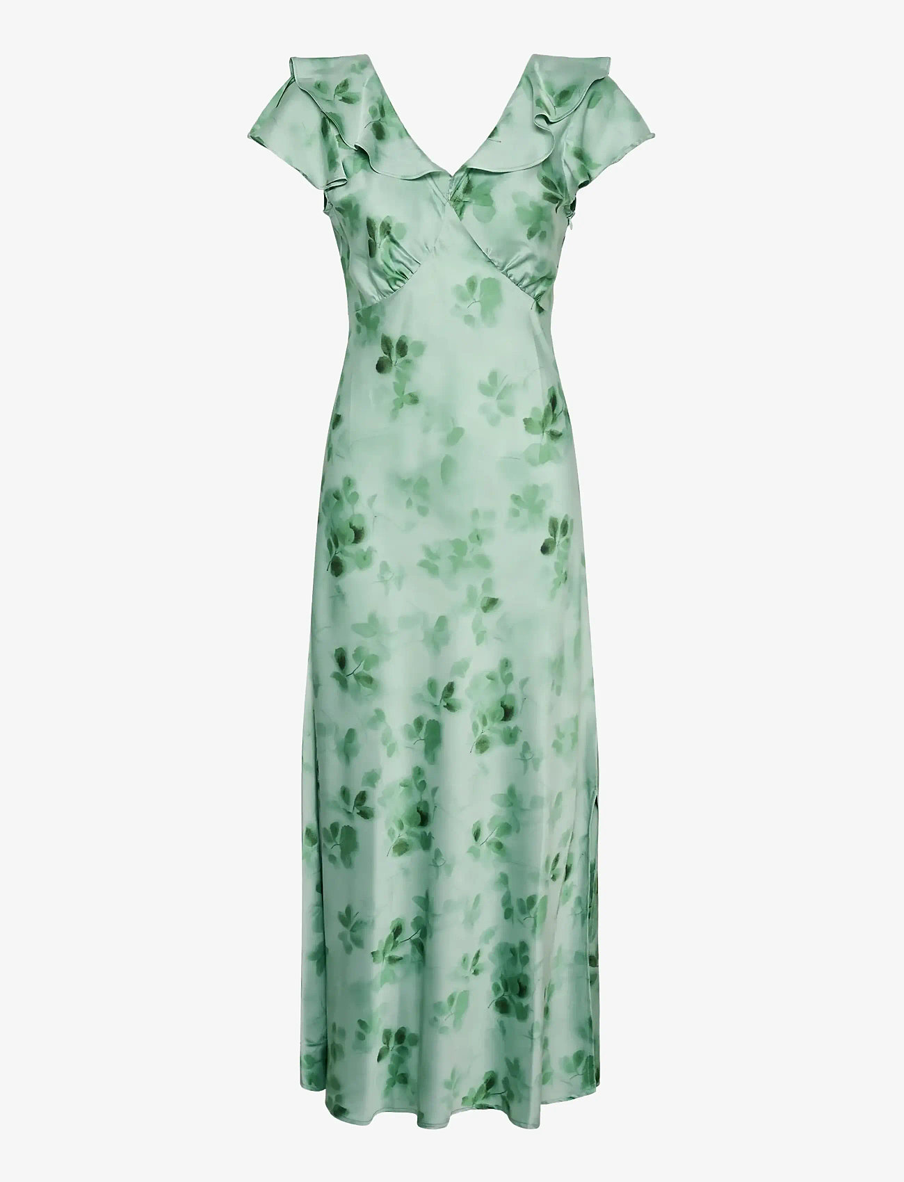 Kaffe - KAsadie Frill Dress - Õhtukleidid - dusty green/green flower - 1
