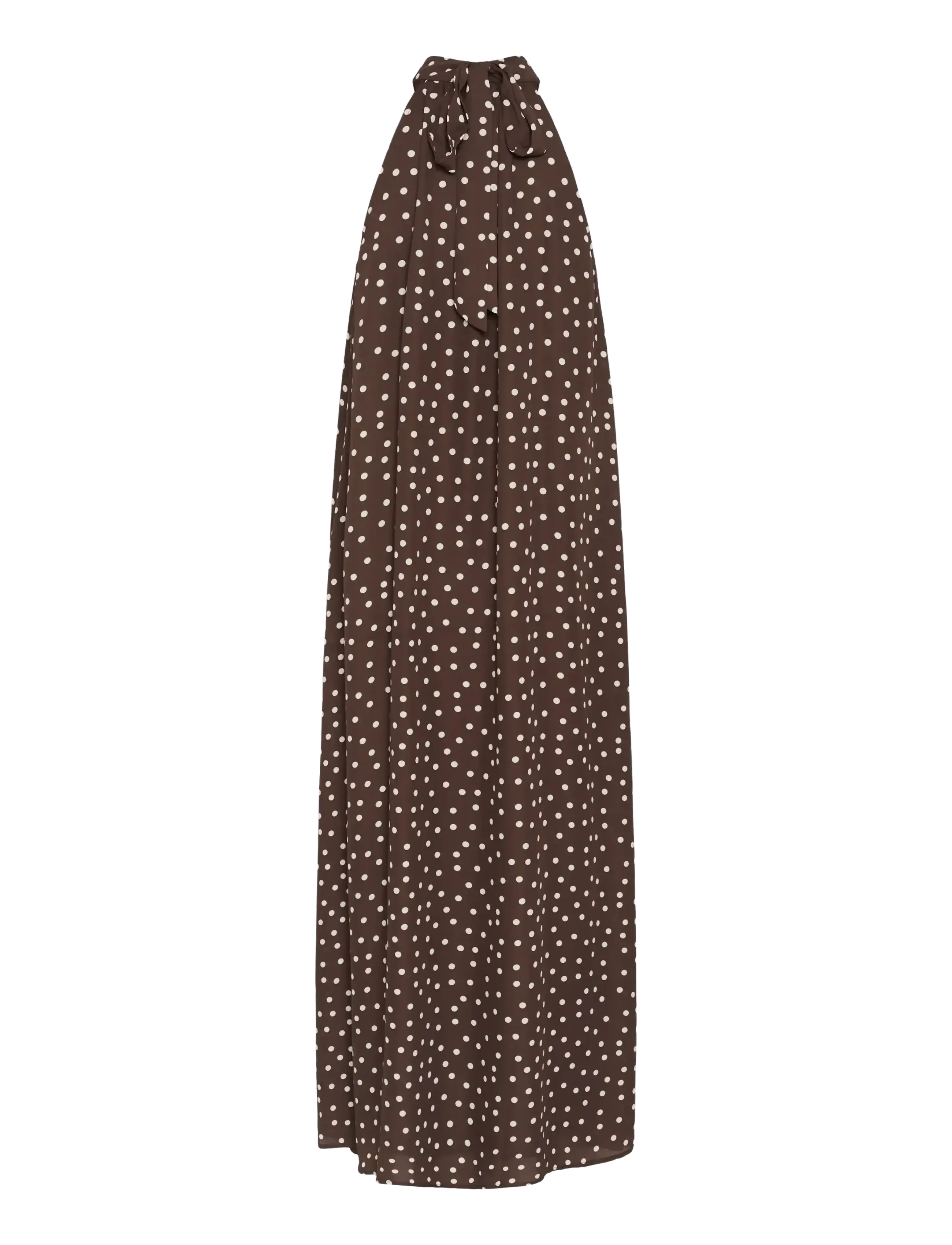 Kaffe - KAlorinda Halterneck Dress - abendkleider - seal brown/turtledove dot - 2