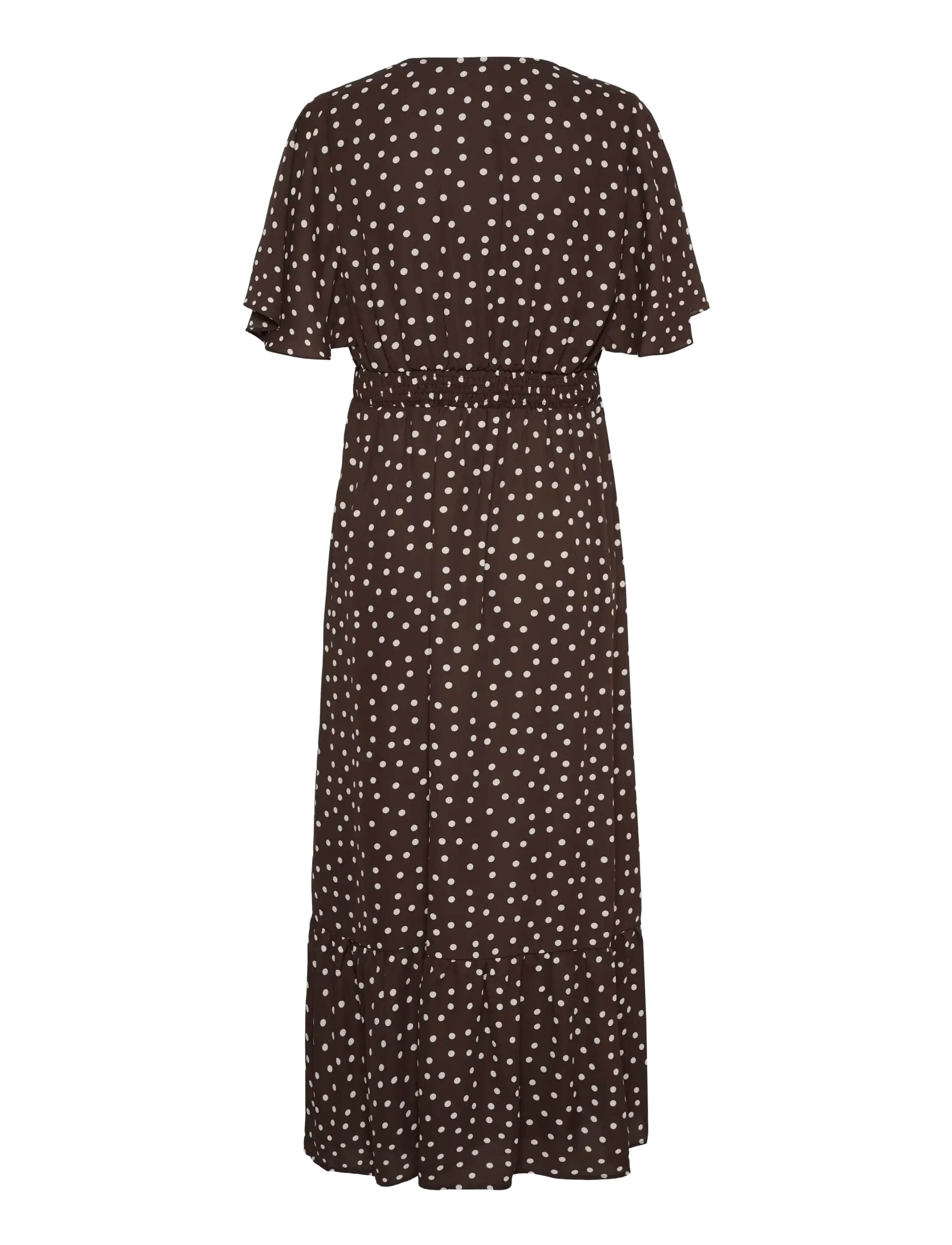 Kaffe - KAlorinda SS Dress - evening dresses - seal brown/turtledove dot - 2
