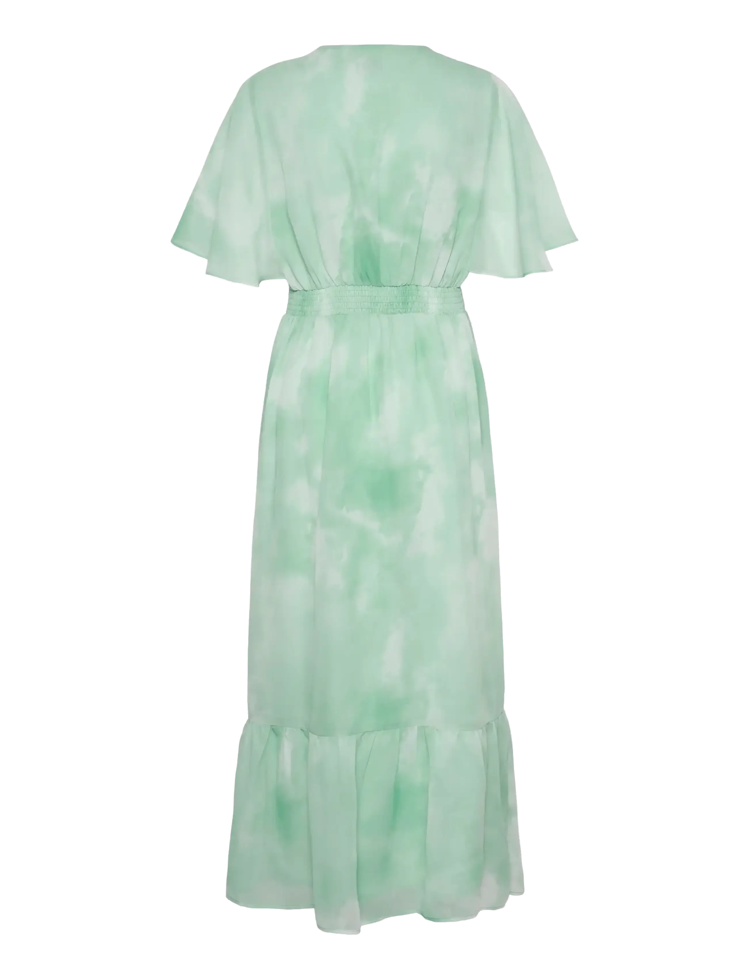 Kaffe - KAlorinda SS Dress - evening dresses - green watercolor print - 2