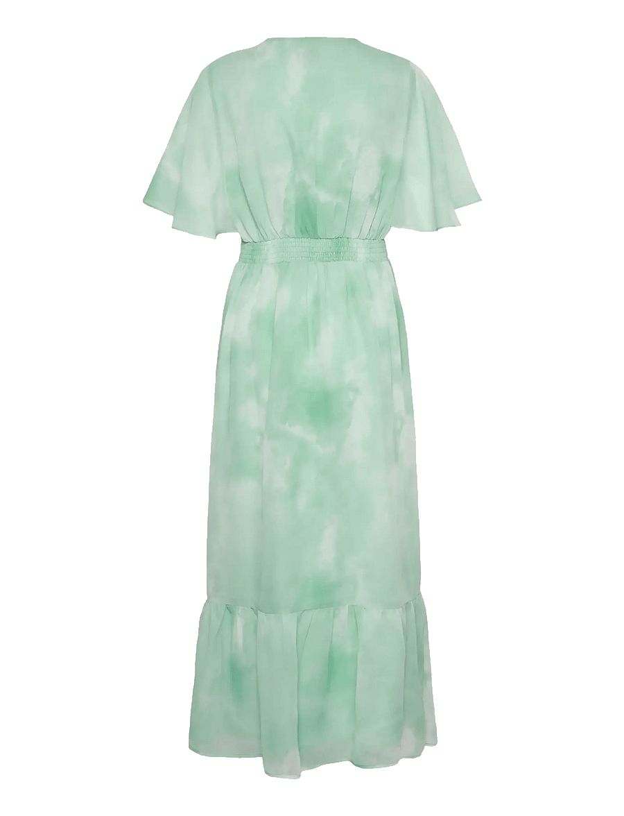 Kaffe - KAlorinda SS Dress - abendkleider - green watercolor print - 2