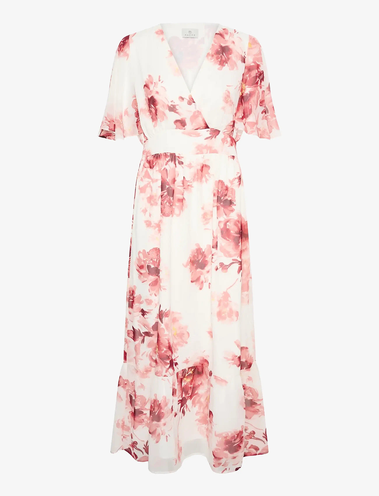 Kaffe - KAlorinda SS Dress - aftenkjoler - large pink flower print - 1