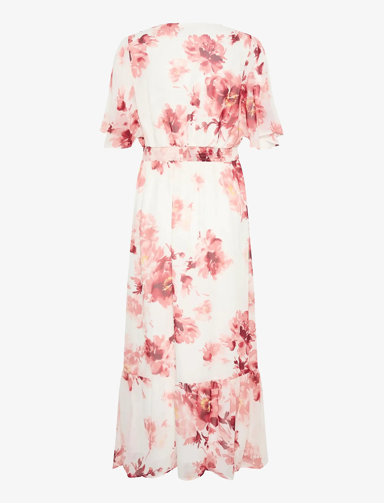 Kaffe - KAlorinda SS Dress - aftenkjoler - large pink flower print - 2