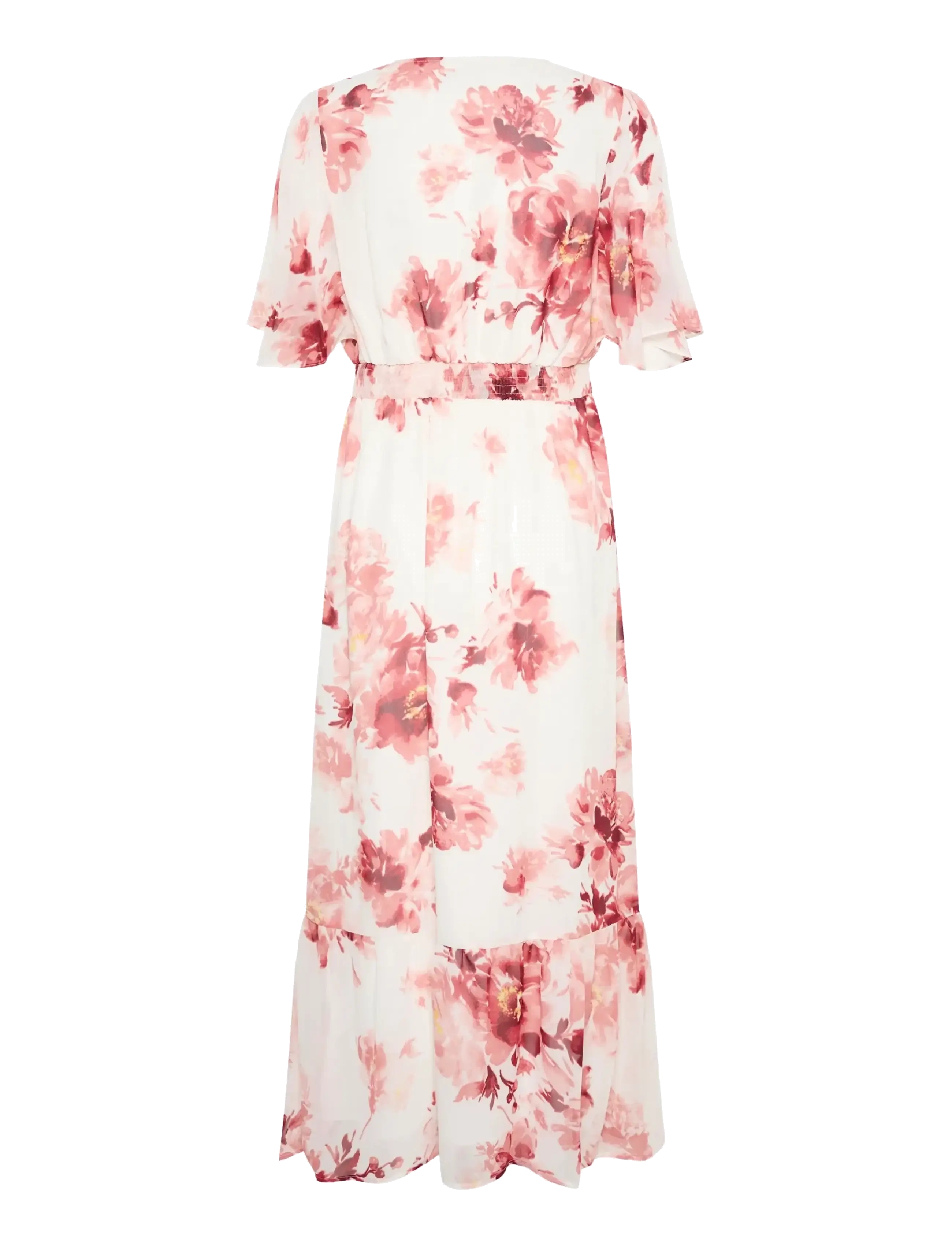 Kaffe - KAlorinda SS Dress - evening dresses - large pink flower print - 2