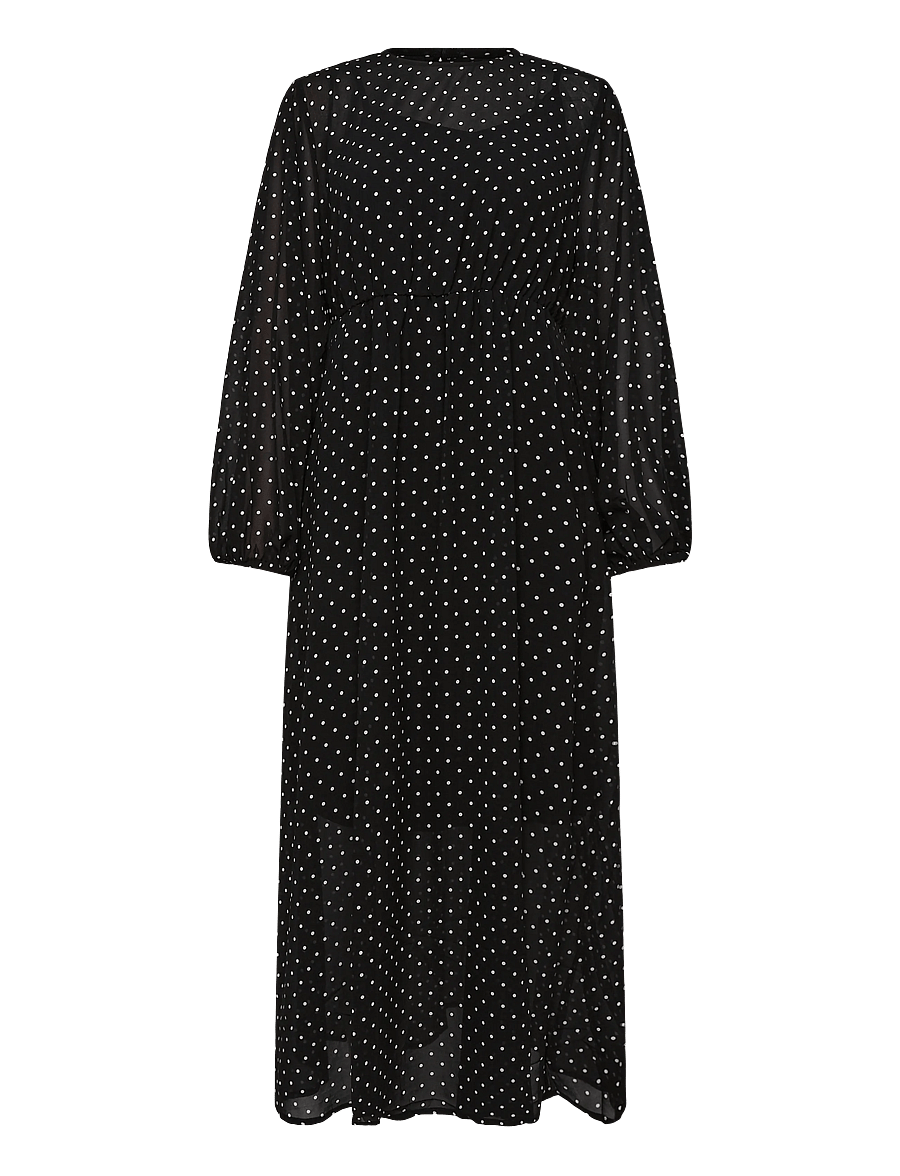 Kaffe - KAmindy Dress - midikleider - black w. white dot - 0