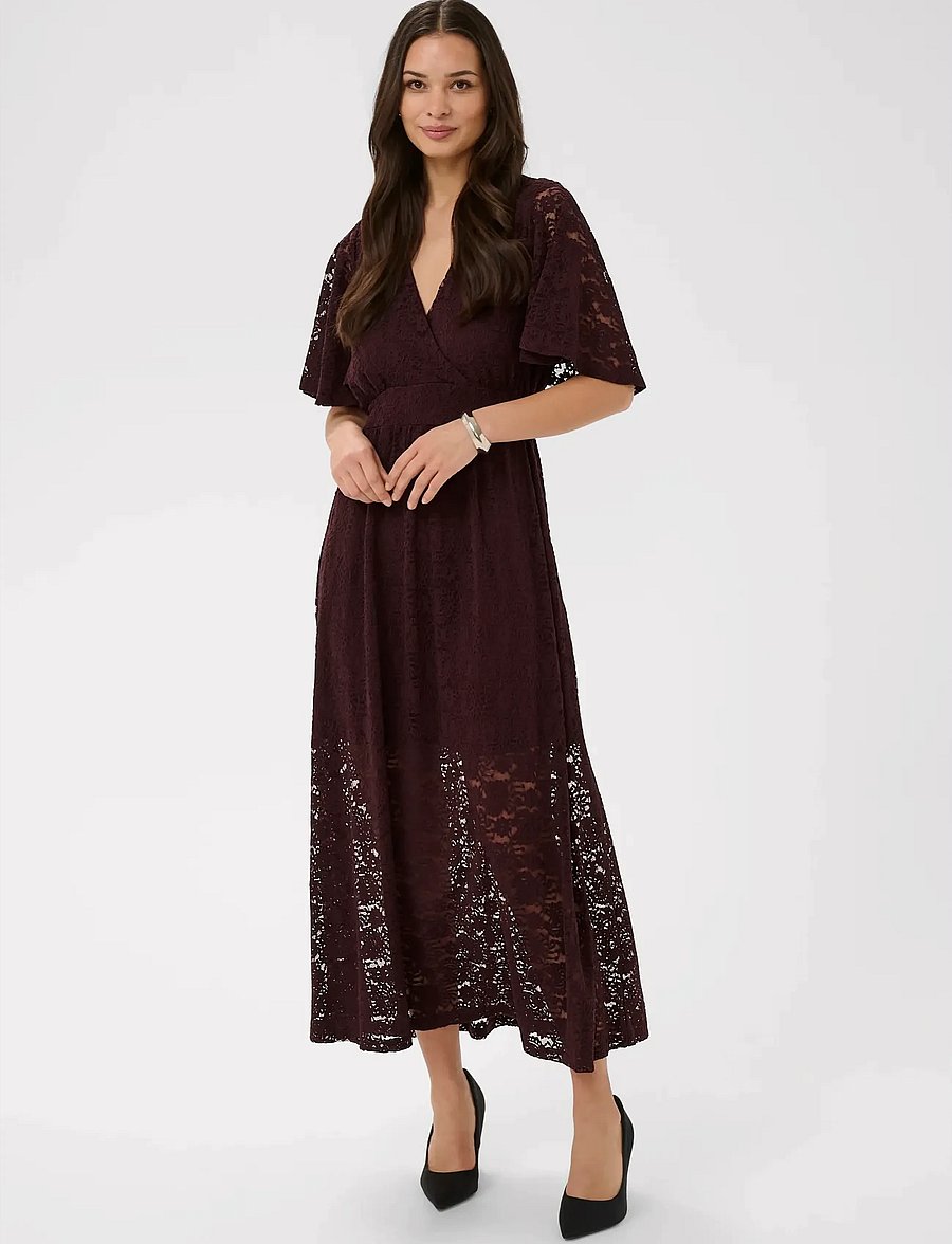 Kaffe - KAlouisa Dress - aftenkjoler - fudge - 0
