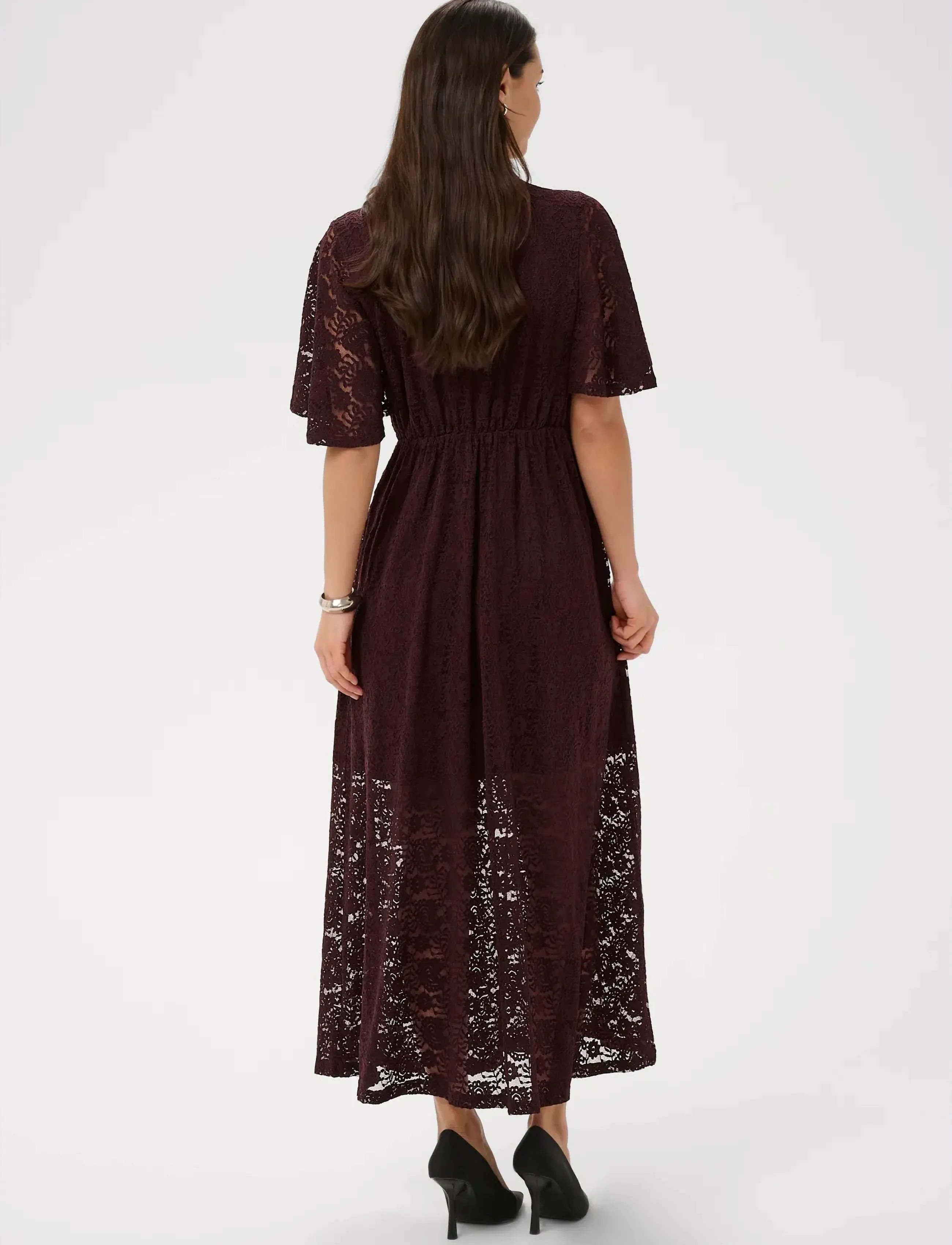 Kaffe - KAlouisa Dress - aftonklänningar - fudge - 3