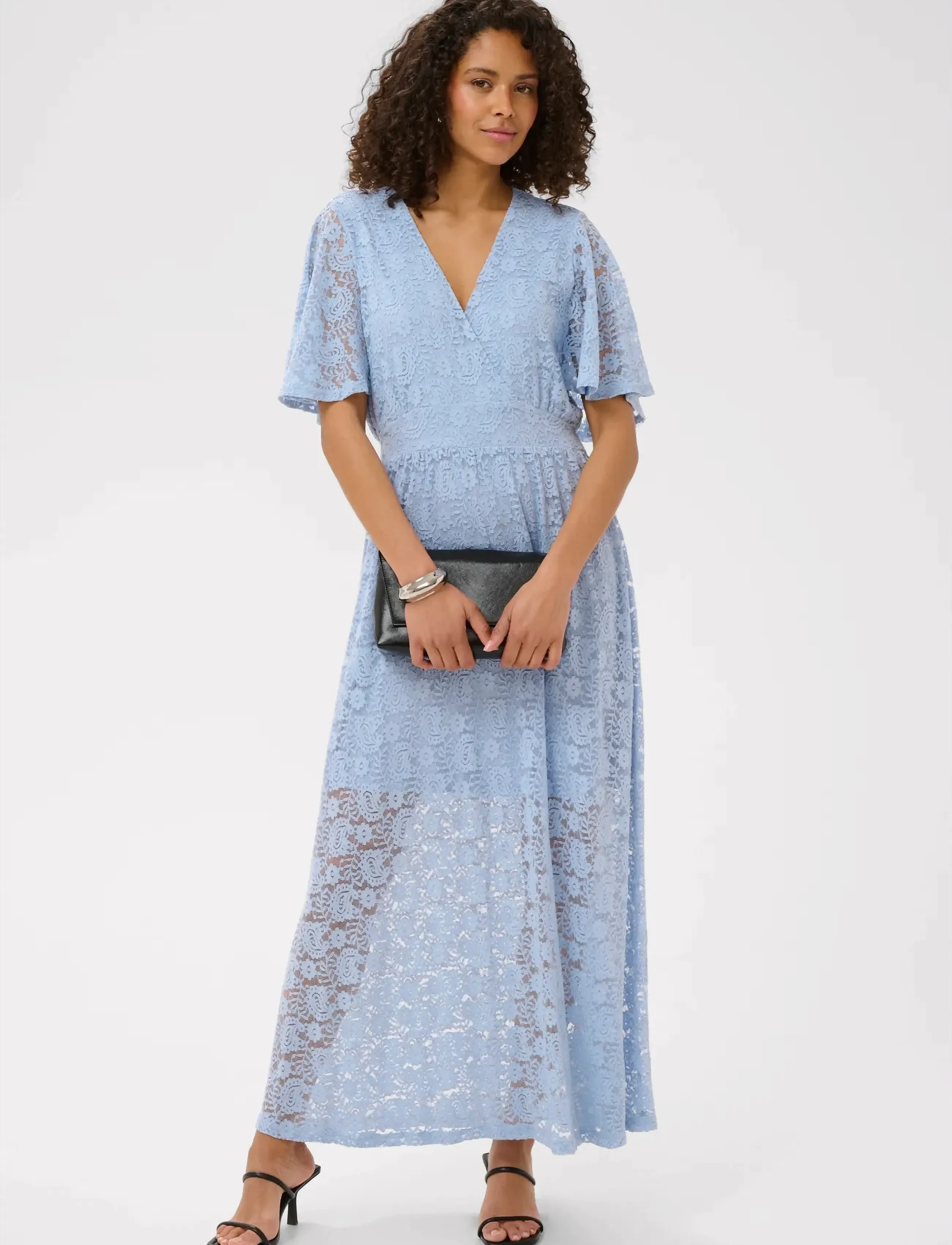 Kaffe Kalouisa Dress, XL, Blue, Kjoler > Maxikjole, Dame