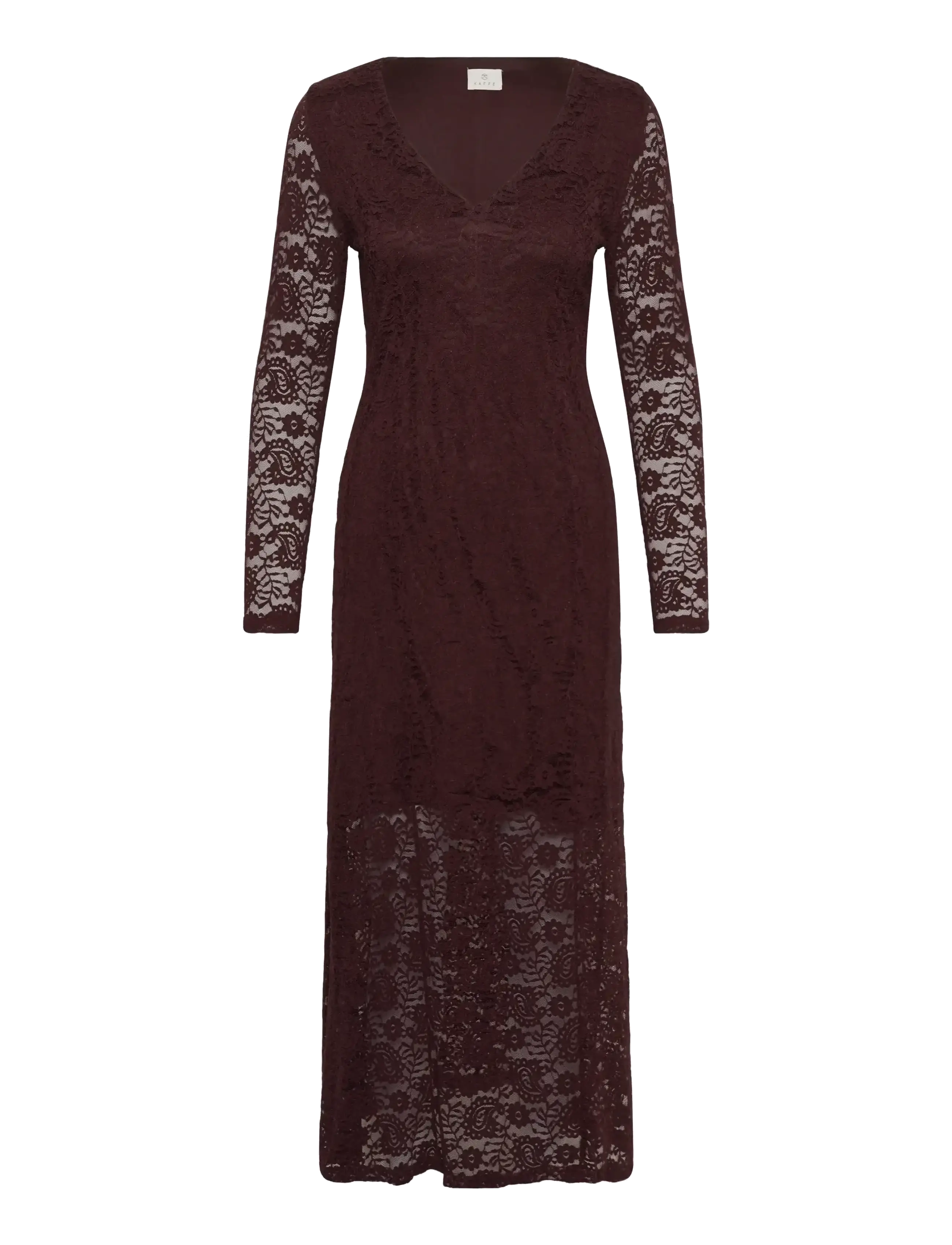 KAFFE Kalouisa Midi Kleid Burgundy - L - Damen