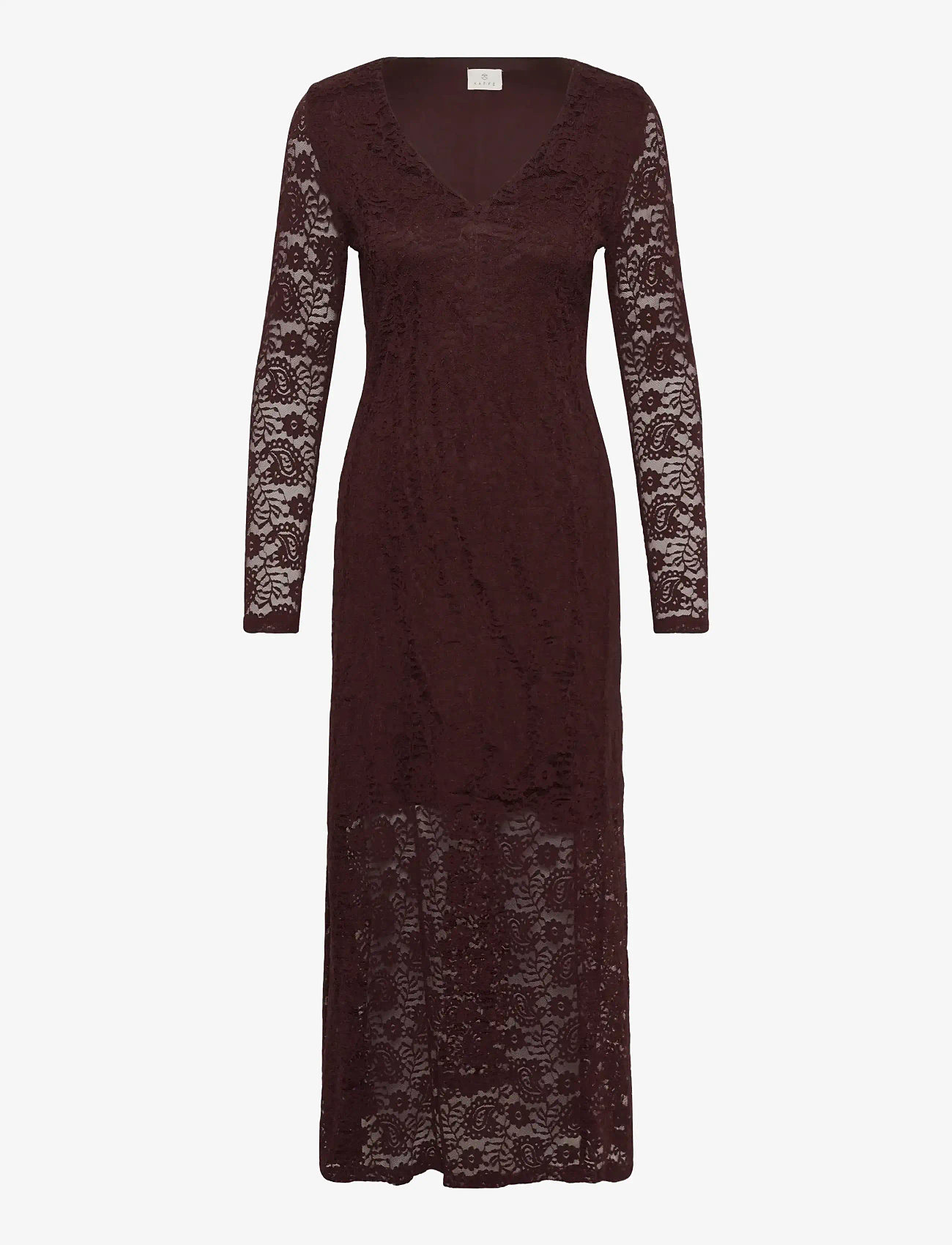 Kaffe - KAlouisa Midi Dress - kokteilikleidid - fudge - 1