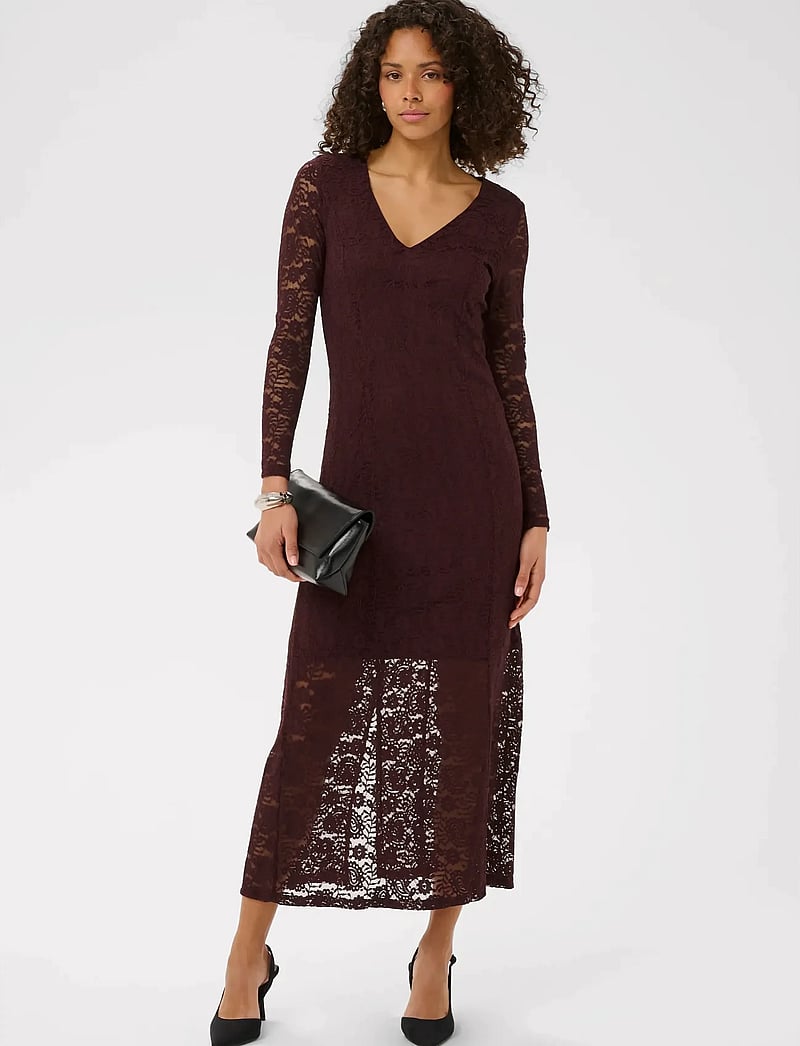 Kaffe - KAlouisa Midi Dress - cocktailkleider - fudge - 0