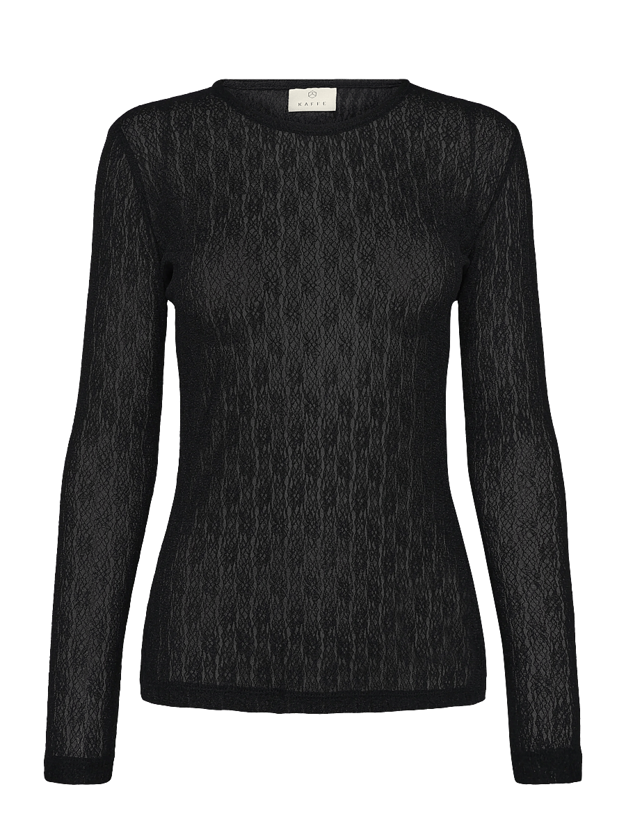 Kaffe - KAallison T-Shirt - langärmlige tops - black deep - 0