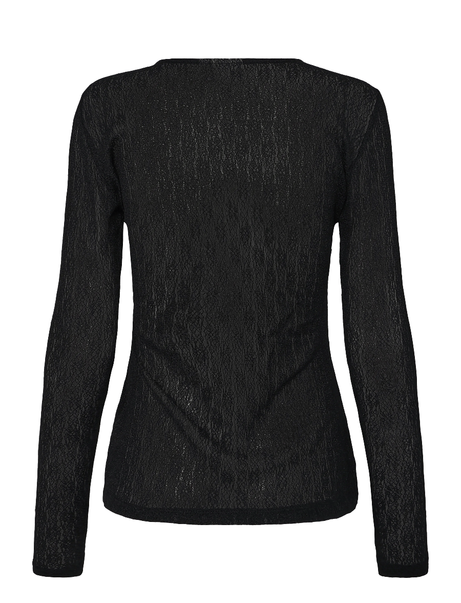 Kaffe - KAallison T-Shirt - langärmlige tops - black deep - 1