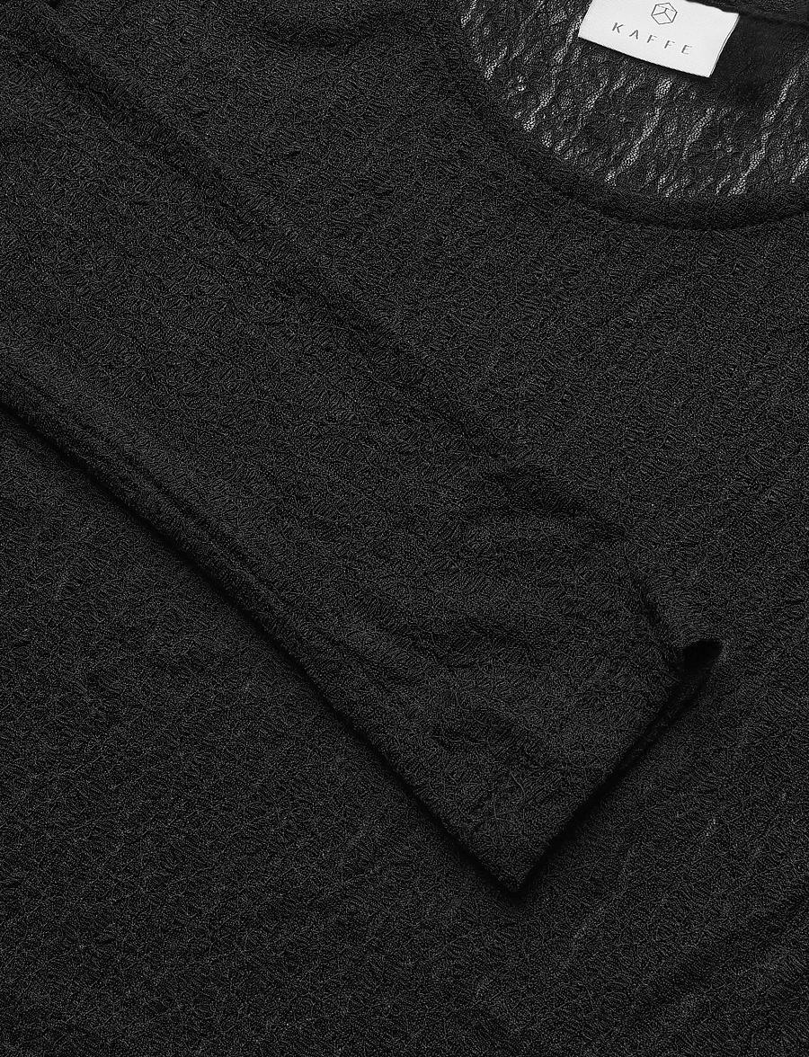 Kaffe - KAallison T-Shirt - langärmlige tops - black deep - 2