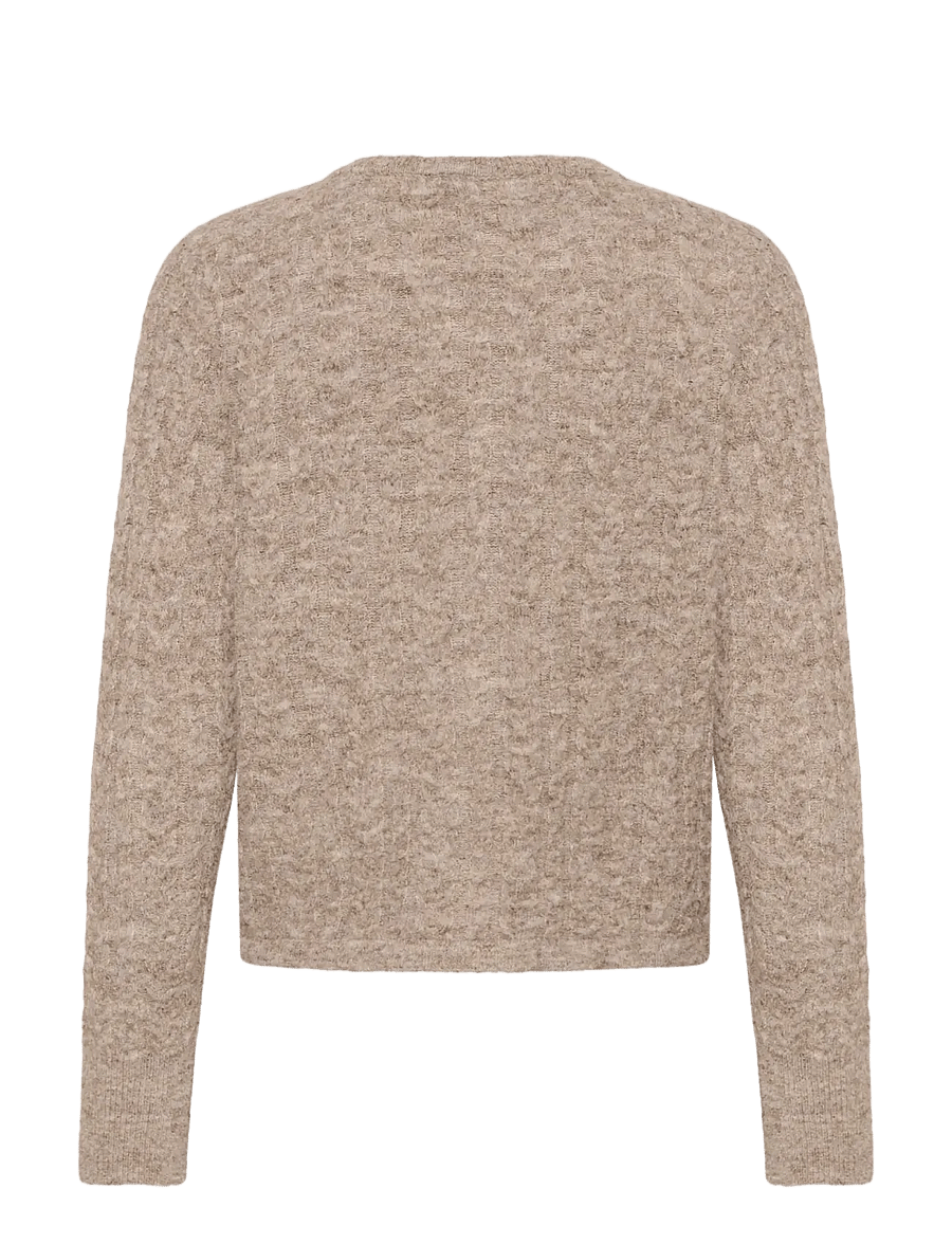 Kaffe - KAmelanie Cardigan - strickjacken - beige melange - 1