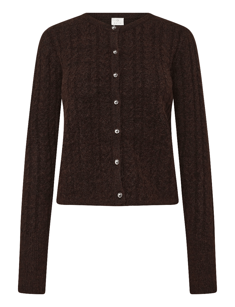 Kaffe - KAmelanie Cardigan - strickjacken - coffee bean melange - 0