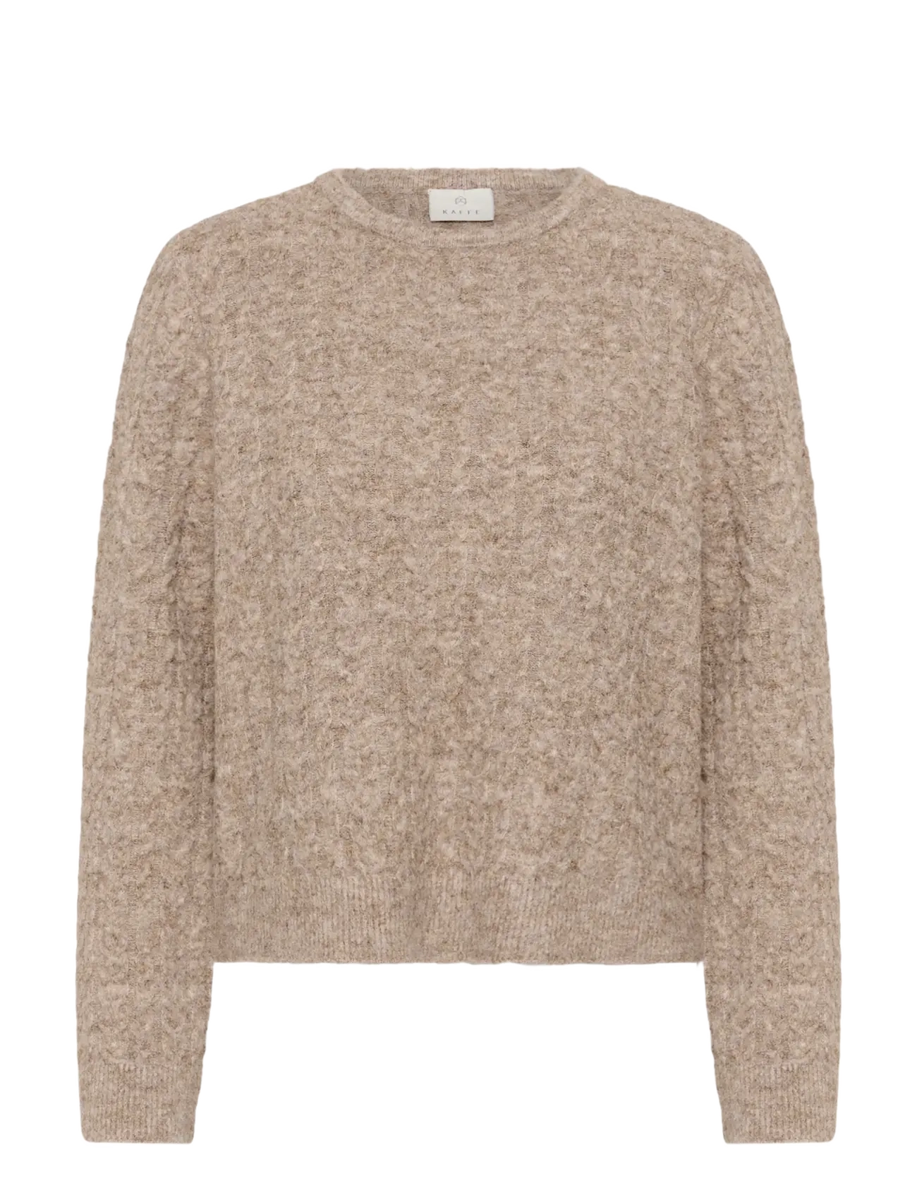 Kaffe KAmelanie Pullover - Neulepuserot - BEIGE MELANGE / beige
