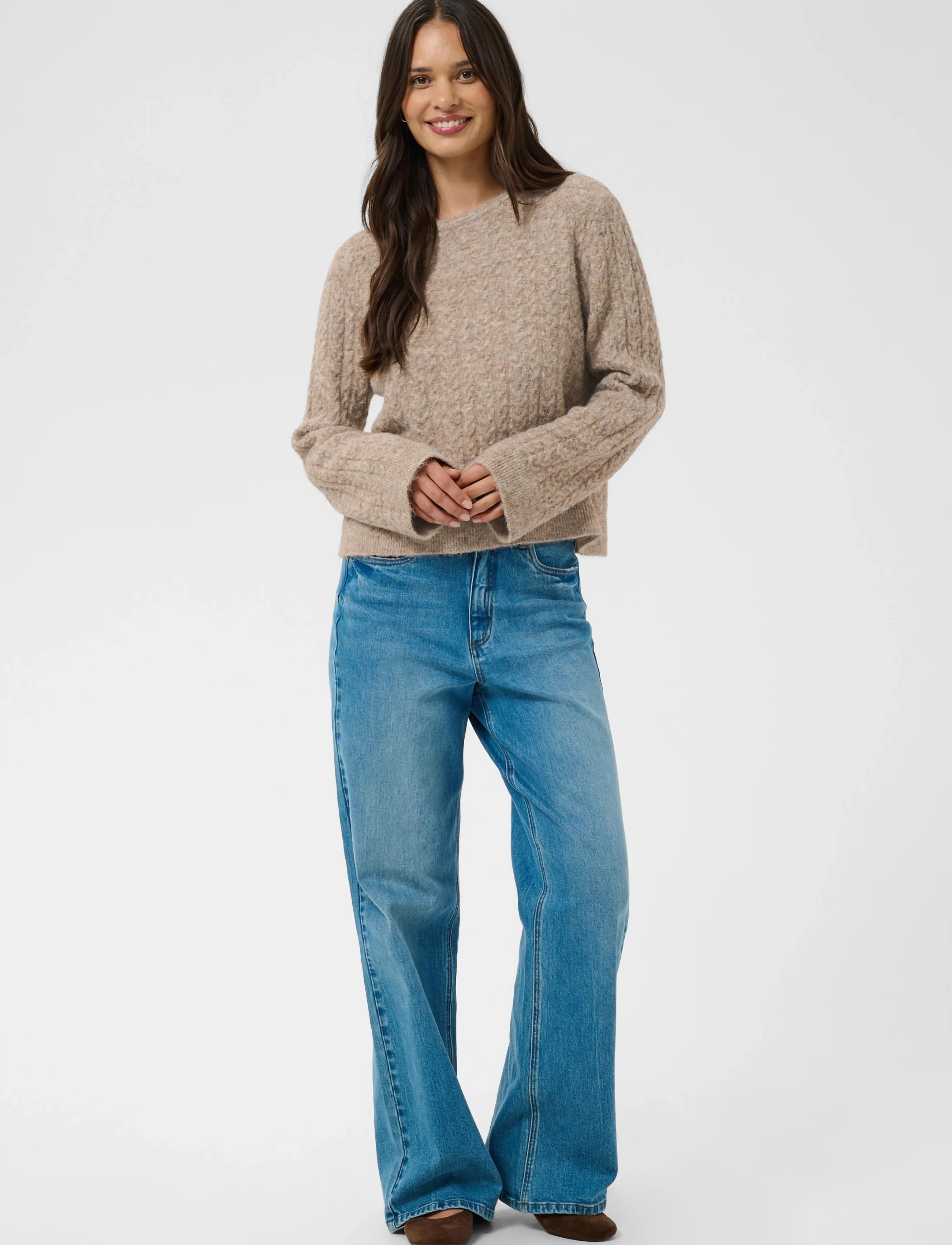 Kaffe - KAmelanie Pullover - beige melange - 3