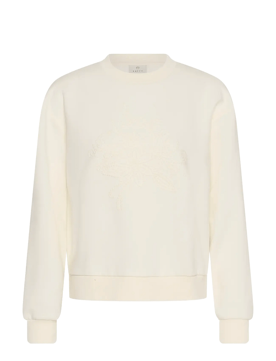 Kaffe - KAdeliva Sweatshirt - everyday style - whisper white - 0