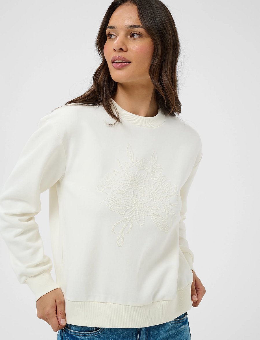 Kaffe - KAdeliva Sweatshirt - sweatshirts - whisper white - 5