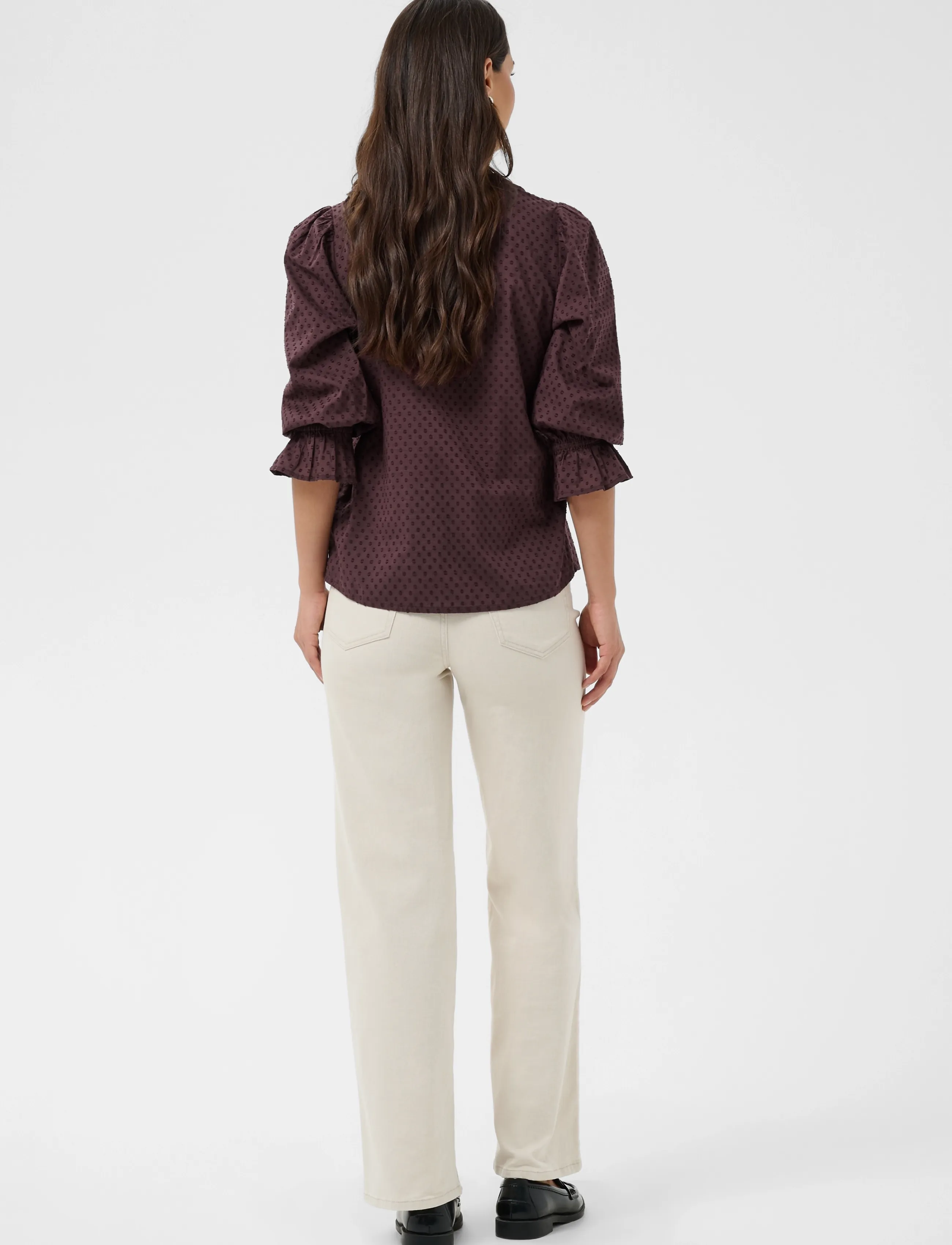 Kaffe - KAjordis Blouse - langärmelige blusen - fudge - 4