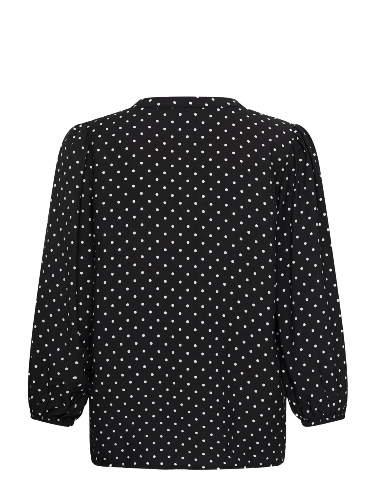 Kaffe - KAsirena Blouse - långärmade blusar - black w. white dot - 1