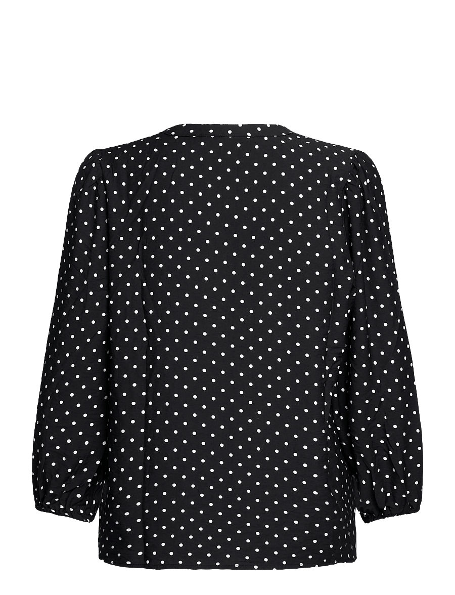 Kaffe - KAsirena Blouse - langärmelige blusen - black w. white dot - 1