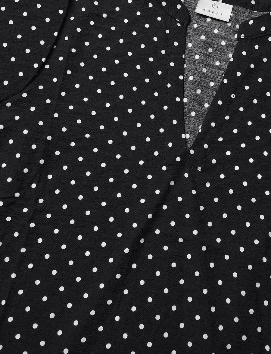 Kaffe - KAsirena Blouse - langärmelige blusen - black w. white dot - 2