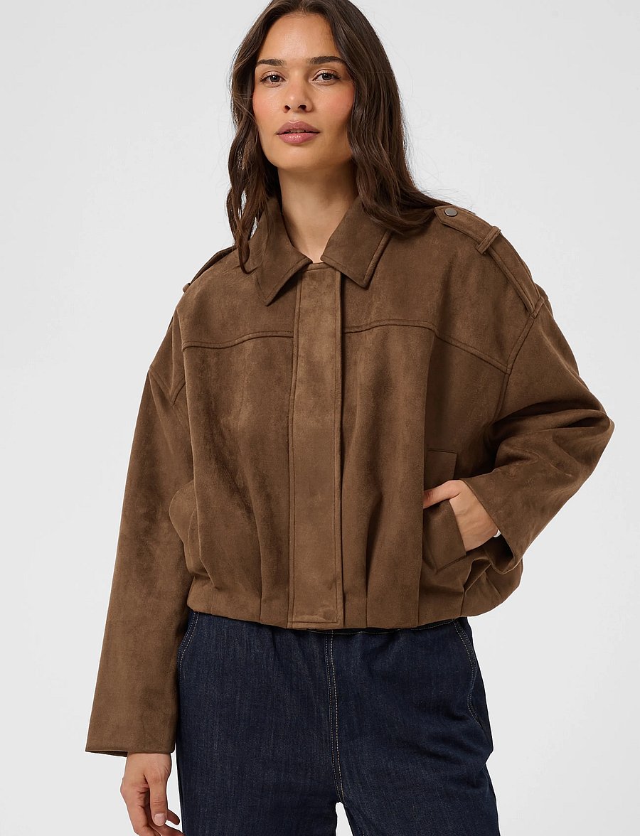 Kaffe - KAgalilea suedette Jacket - leichte jacken - carafe - 2