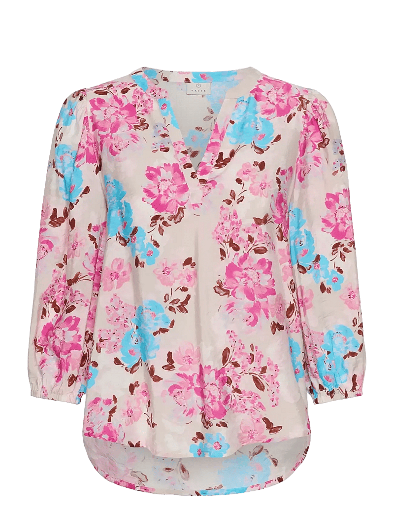 Kaffe - KAhaisley O-neck Blouse - langärmlige blusen - multi color flower - 1