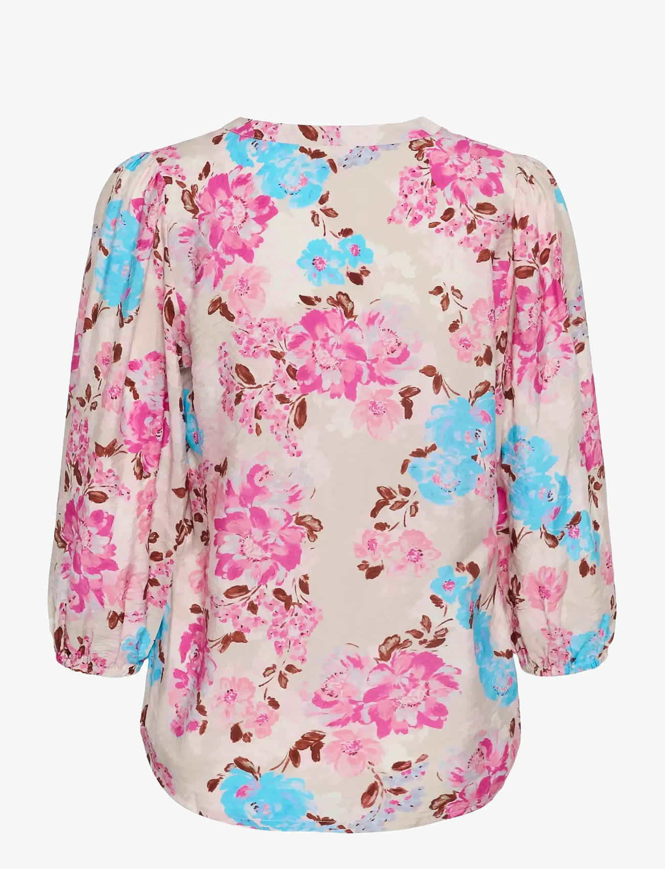 Kaffe - KAhaisley O-neck Blouse - langærmede bluser - multi color flower - 2