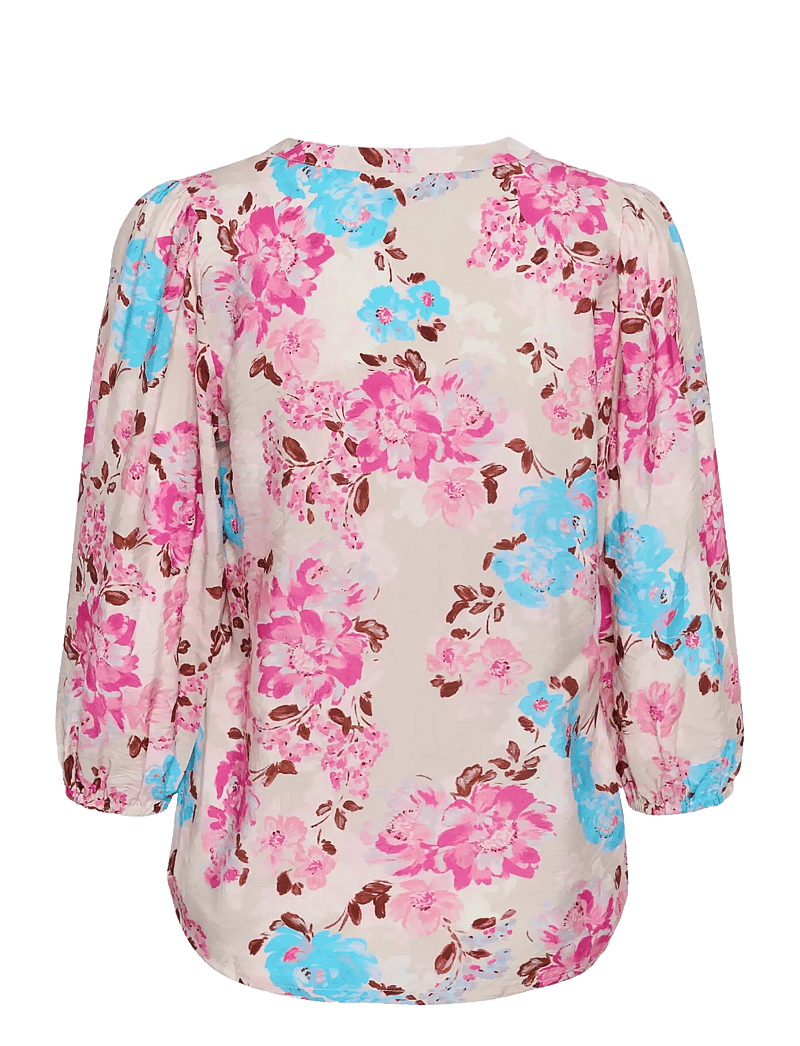 Kaffe - KAhaisley O-neck Blouse - langärmlige blusen - multi color flower - 2