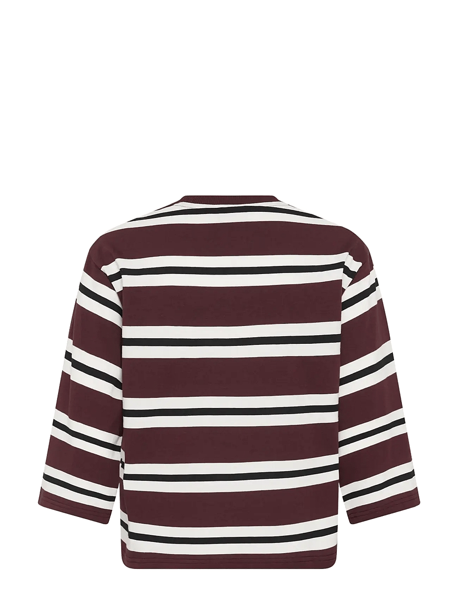 Kaffe - KAwinny T-Shirt - langärmlige tops - fudge/chalk/black deep - 1