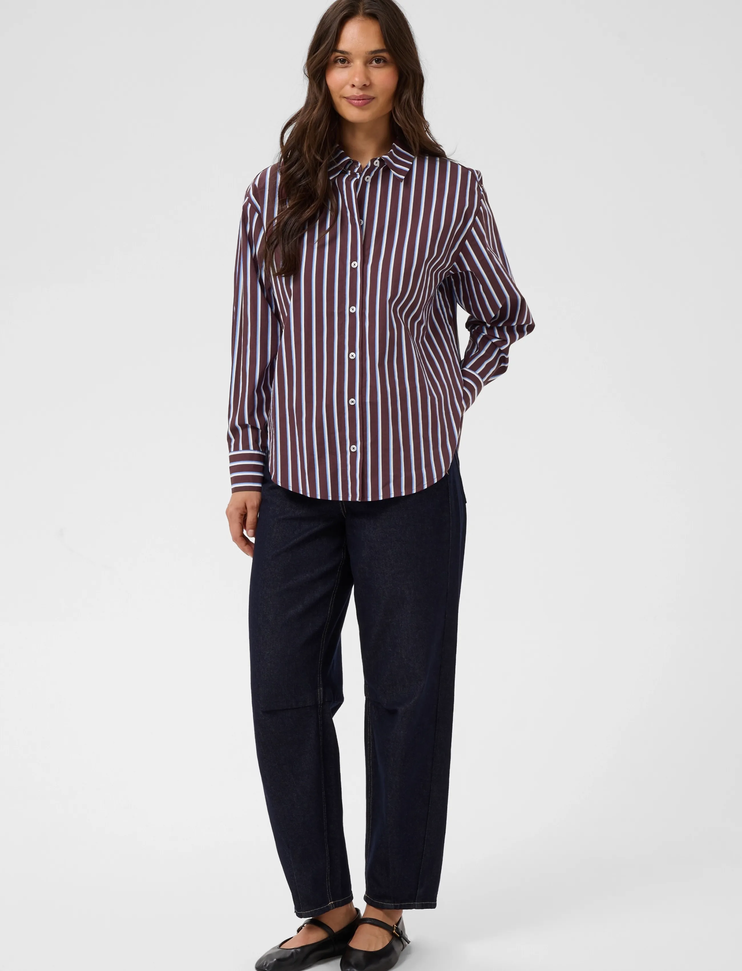 Kaffe - KAgavina Shirt - langärmlige hemden - fudge/chalk/provance - 3