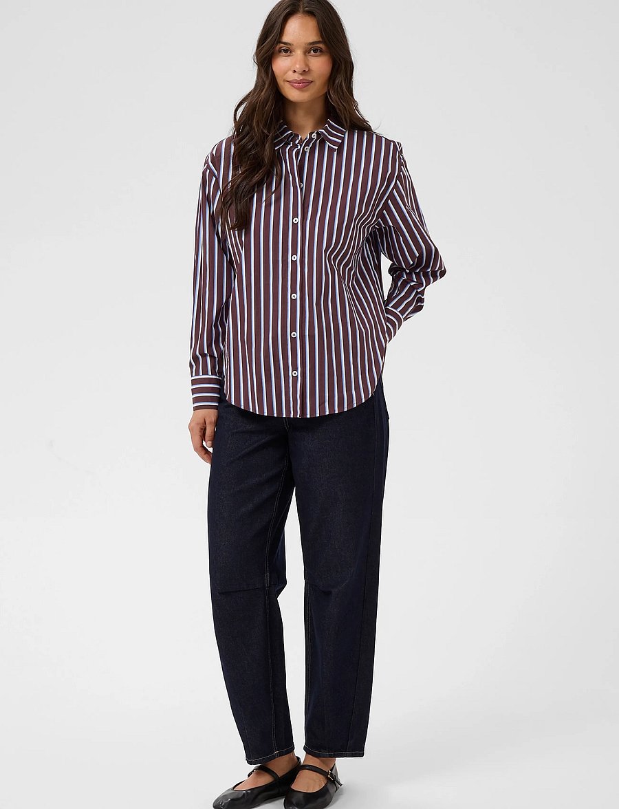 Kaffe - KAgavina Shirt - langärmlige hemden - fudge/chalk/provance - 3