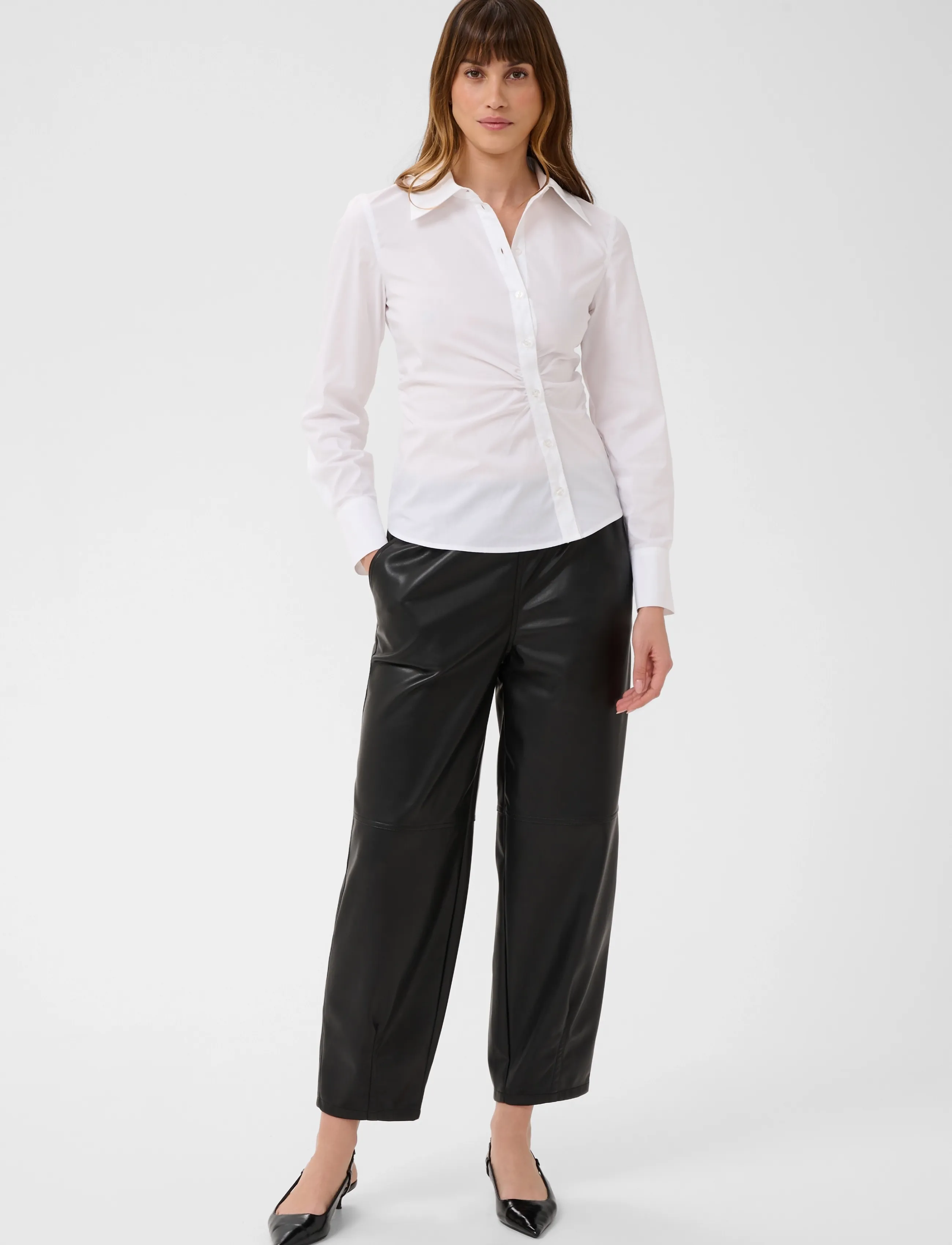 Kaffe - KAarense Barrel Pants - hosen mit geradem bein - black deep - 3