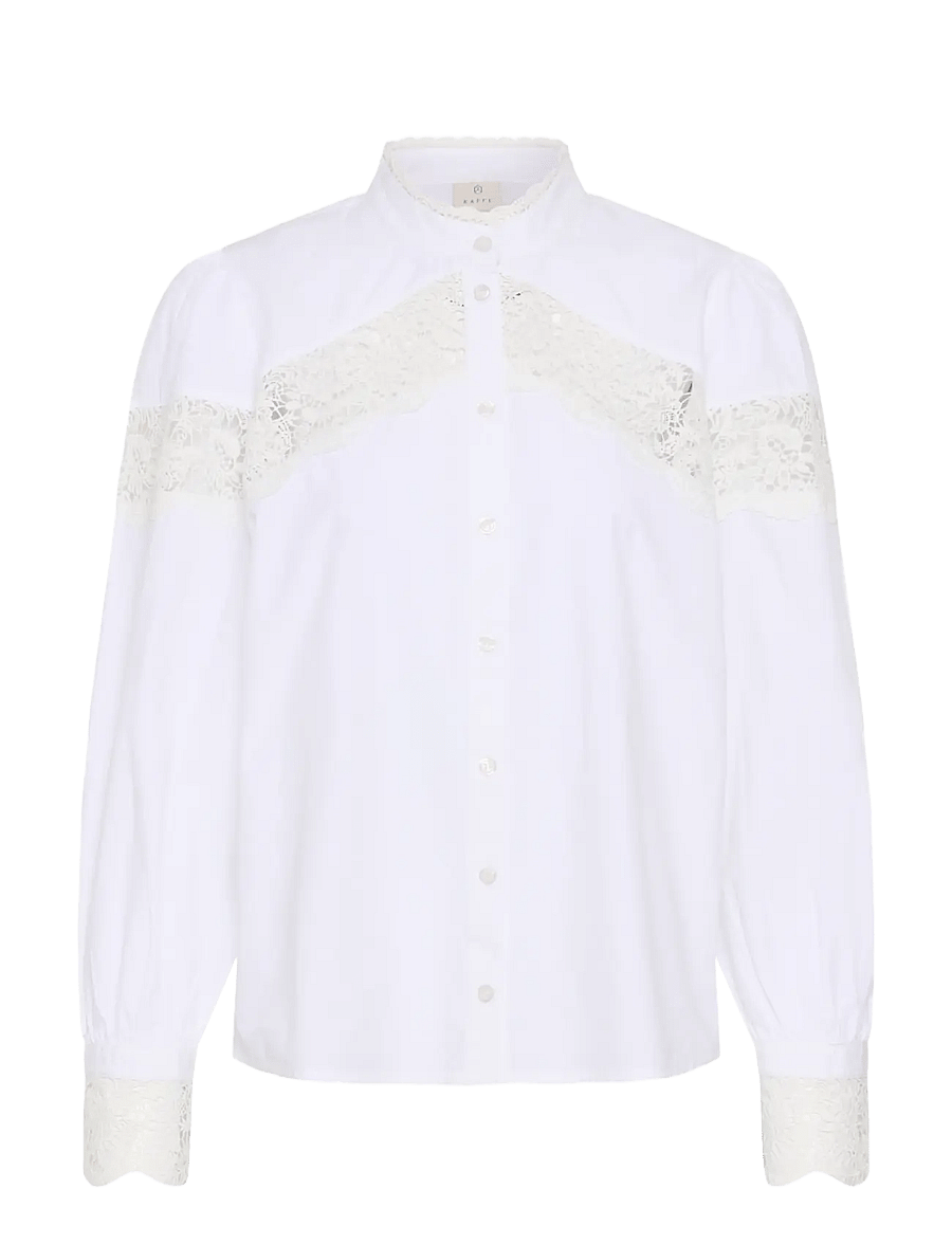 Kaffe - KAglarissa Shirt - long-sleeved shirts - chalk - 0
